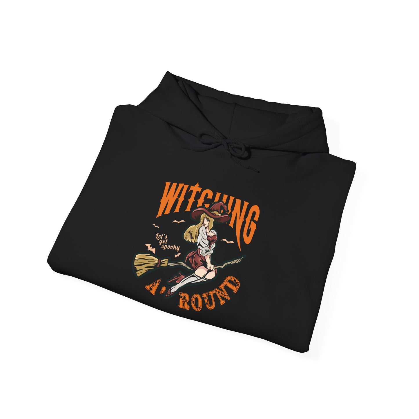 Witching Around Halloween Heavy Blend Hoodie | Witch Graphic Hoodie