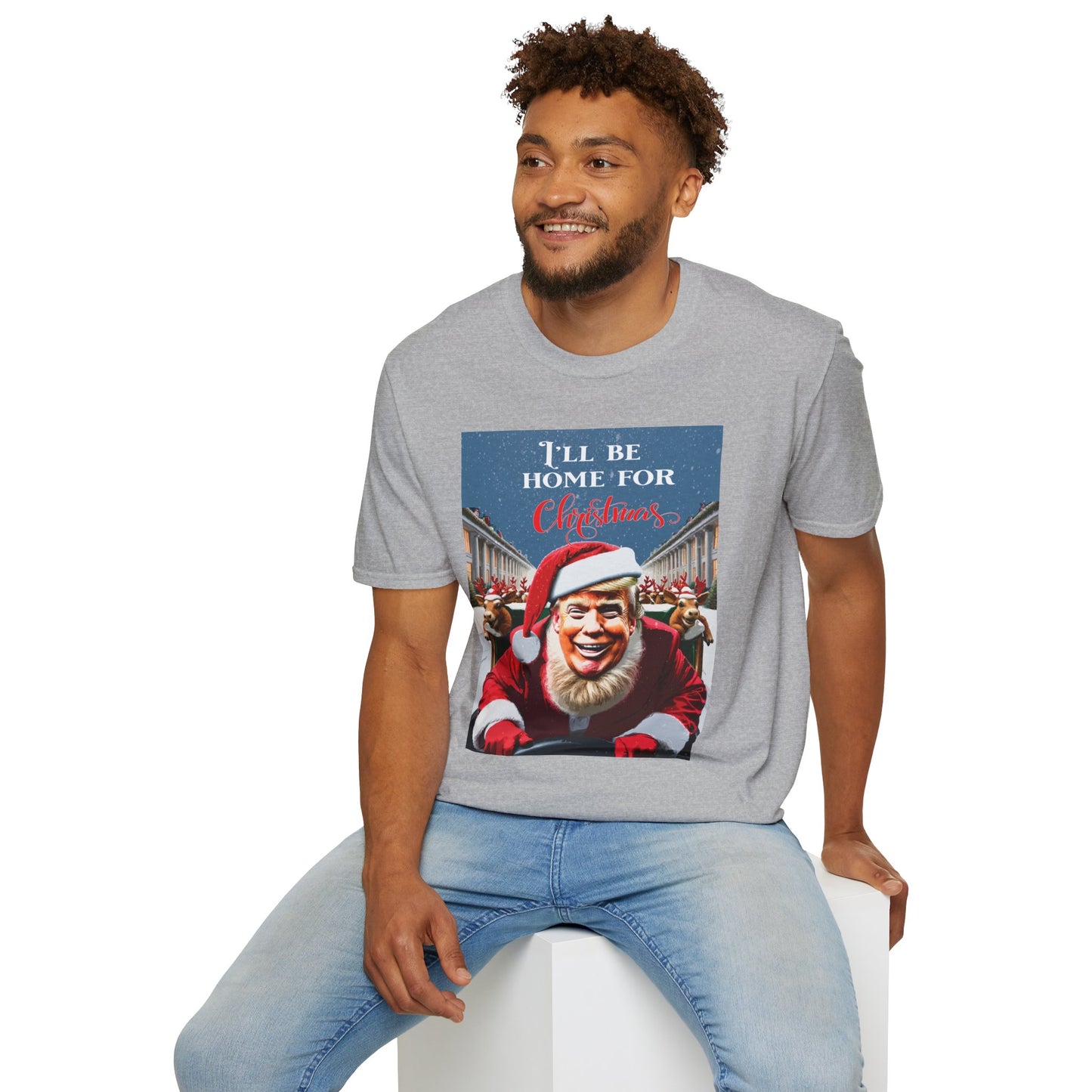 Trump 2024 'I'll Be Home for Christmas' Santa T-Shirt