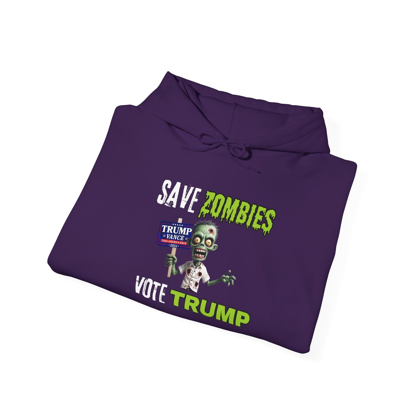 Save Zombies, Vote Trump – Halloween & Election Crossover Gildan Hoodie
