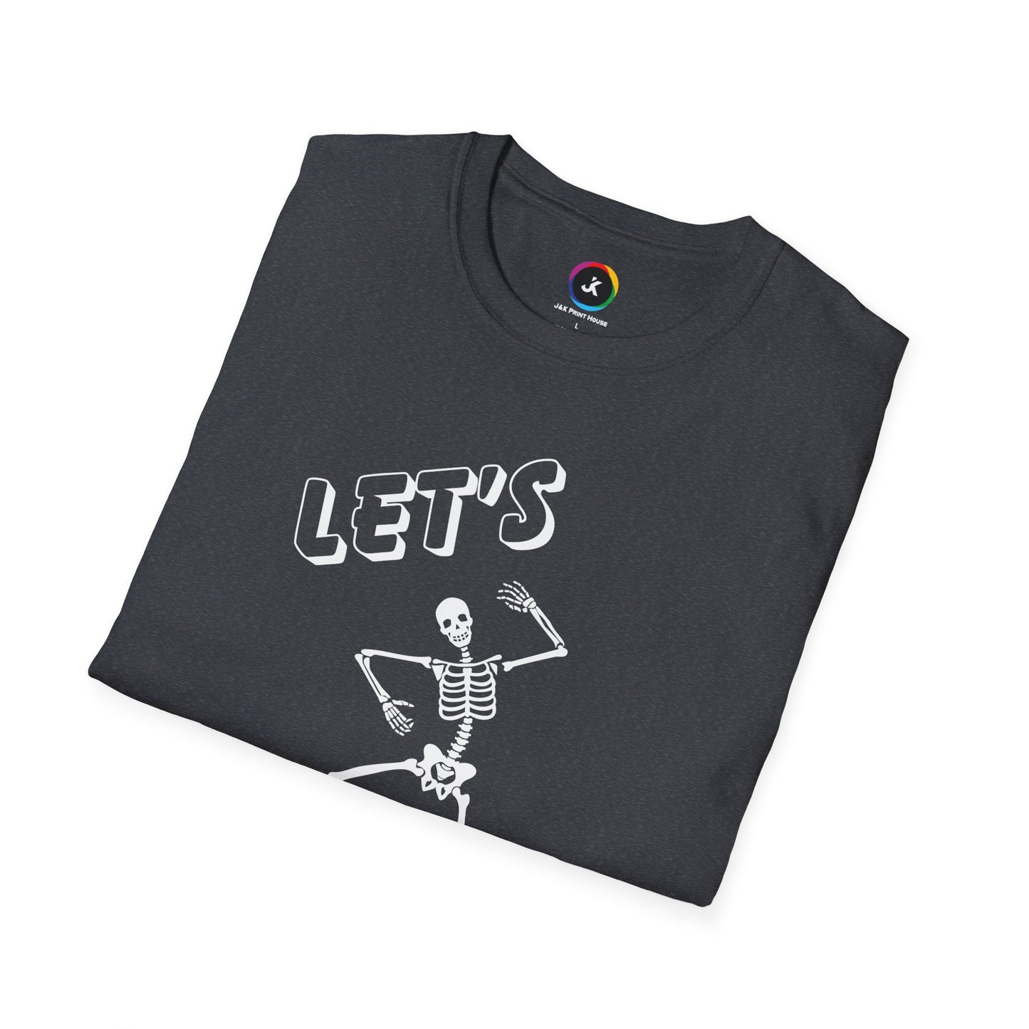 Let's Bone Halloween Skeleton Gildan Softstyle T-Shirt