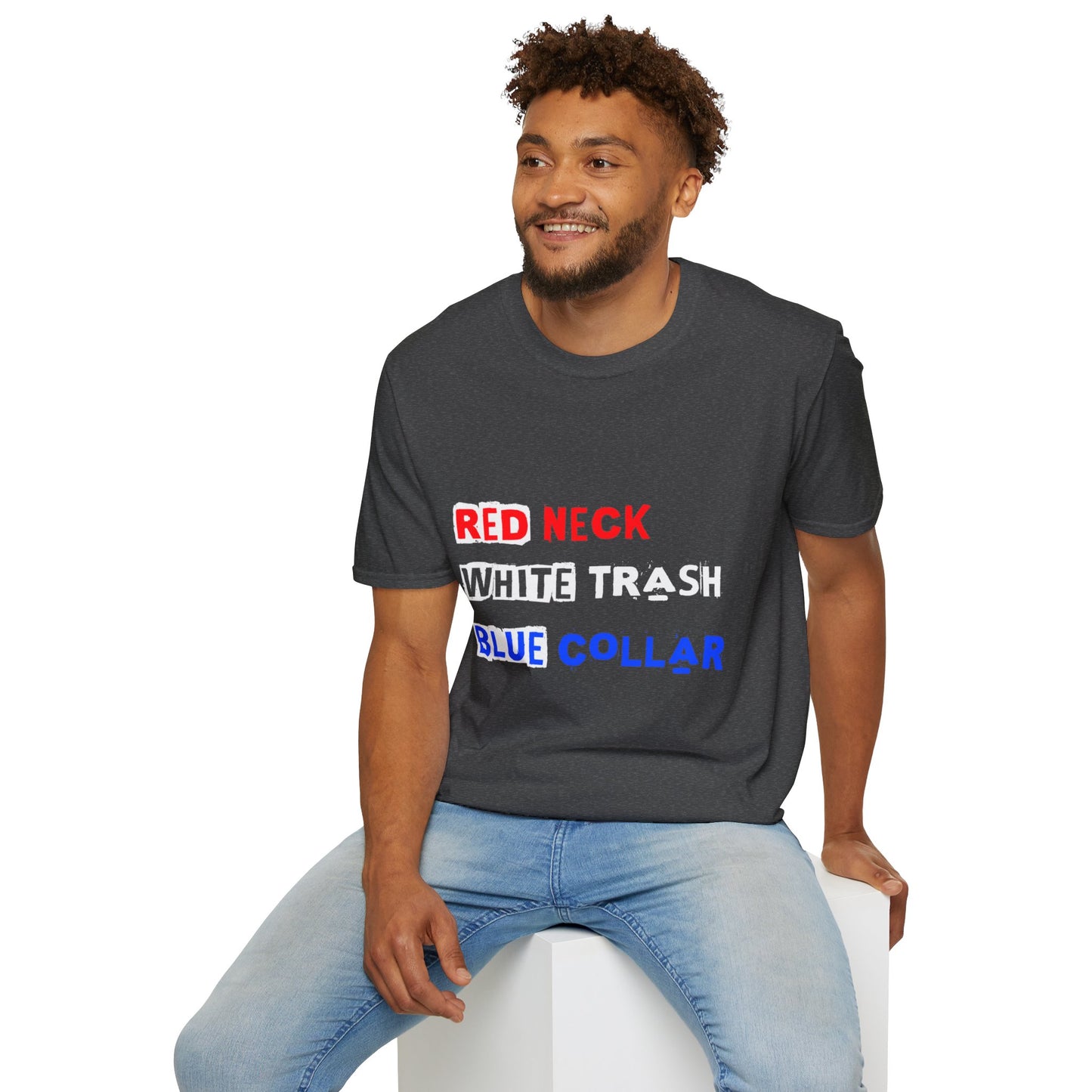 Red Neck White Trash Blue Collar - Premium Softstyle T-Shirt