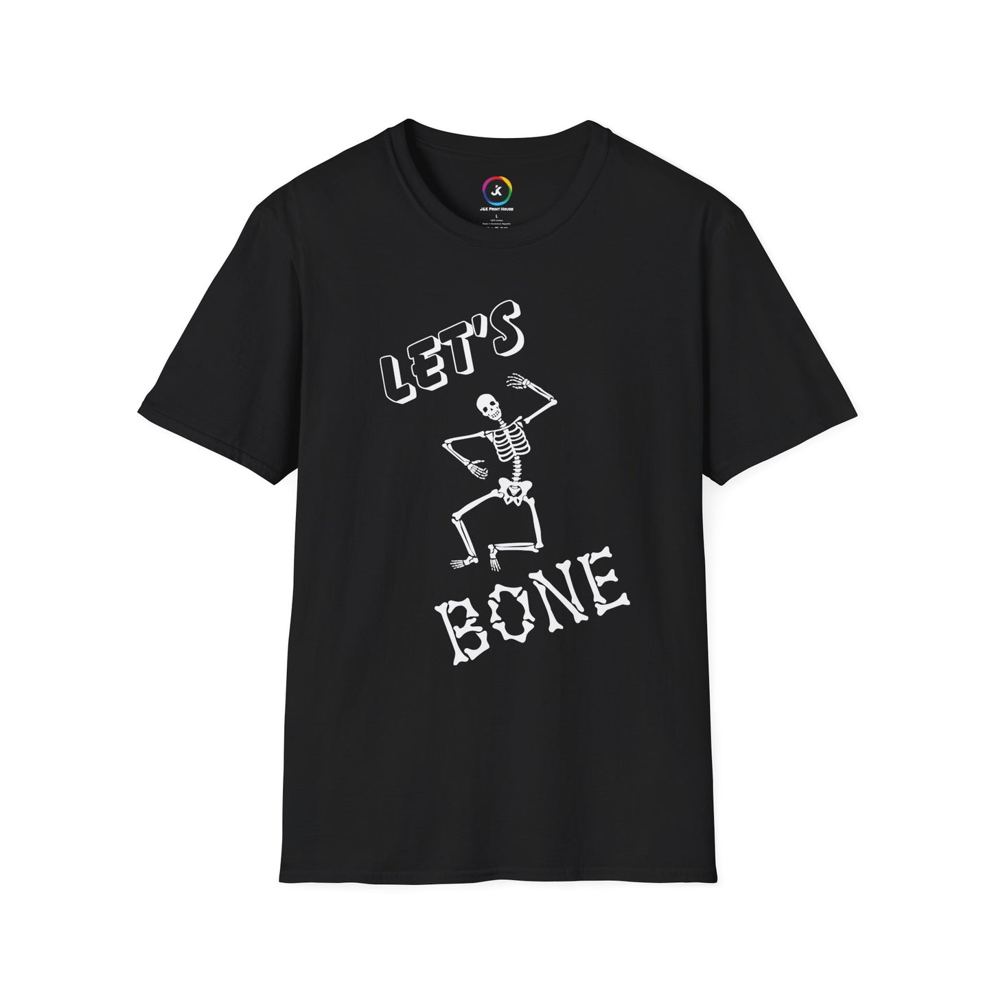 Let's Bone Halloween Skeleton Gildan Softstyle T-Shirt