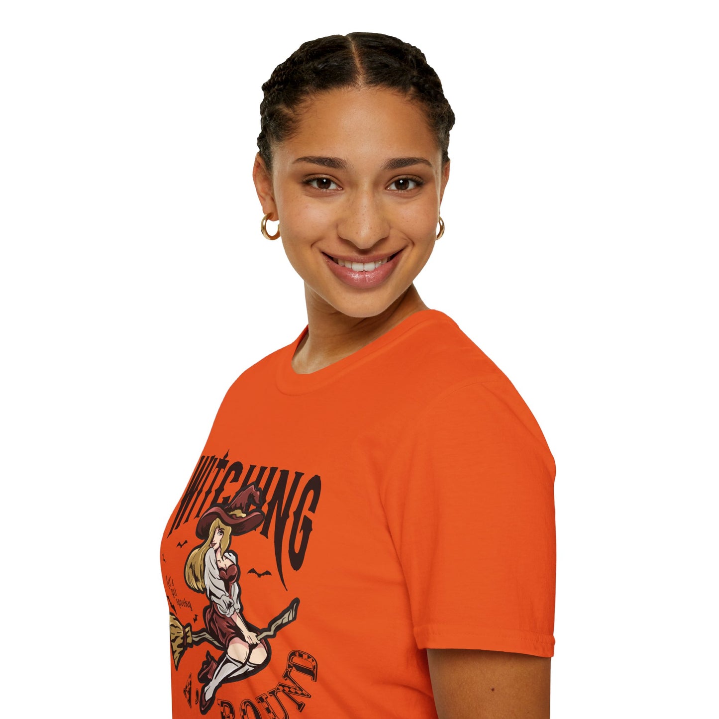 Witching Around Halloween Gildan Softstyle T-shirt | Witch Graphic Tee