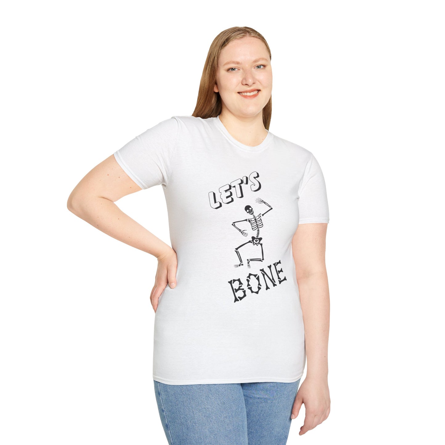 Let's Bone Halloween Skeleton Gildan Softstyle T-Shirt
