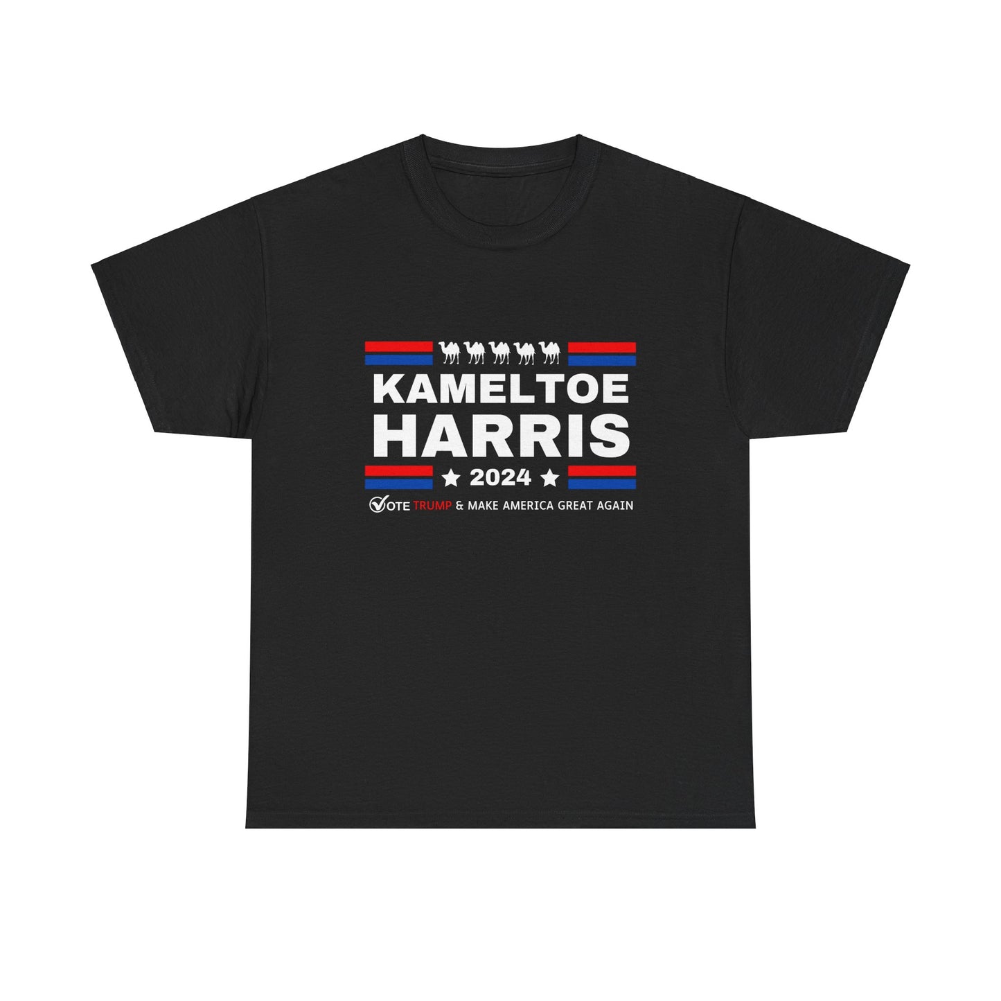 Kameltoe Harris 2024 - Vote Trump - Premium Dark Gildan T Shirt