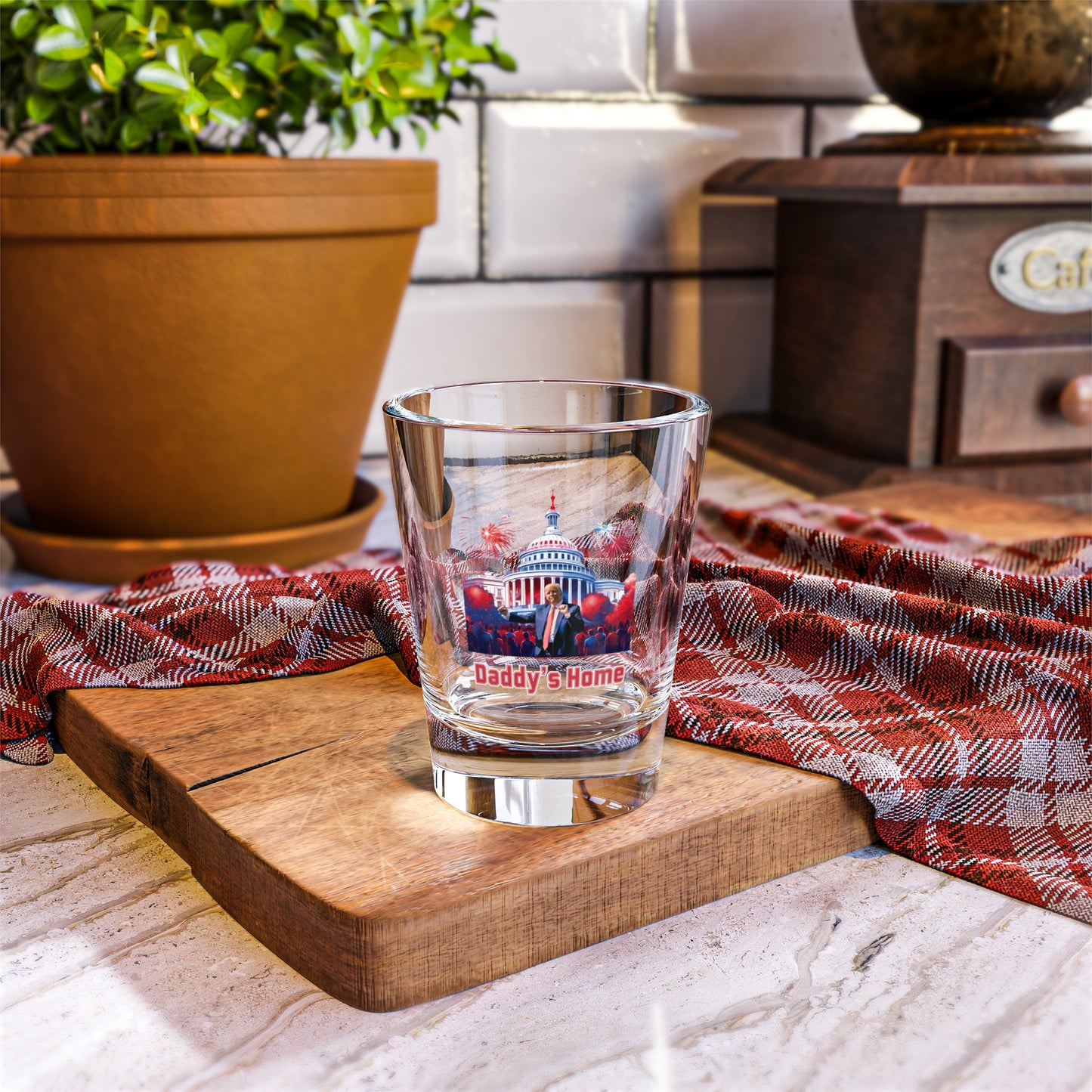 Trump 2024 "Daddy's Home" White House Shot Glass 1.5oz – Limited Edition Collectible