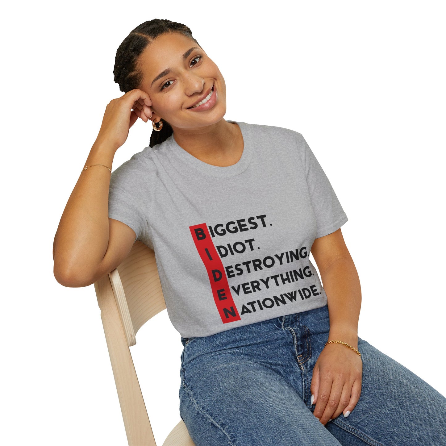 Biden Acronym Politically Incorrect - Premium Soft-Style T-Shirt
