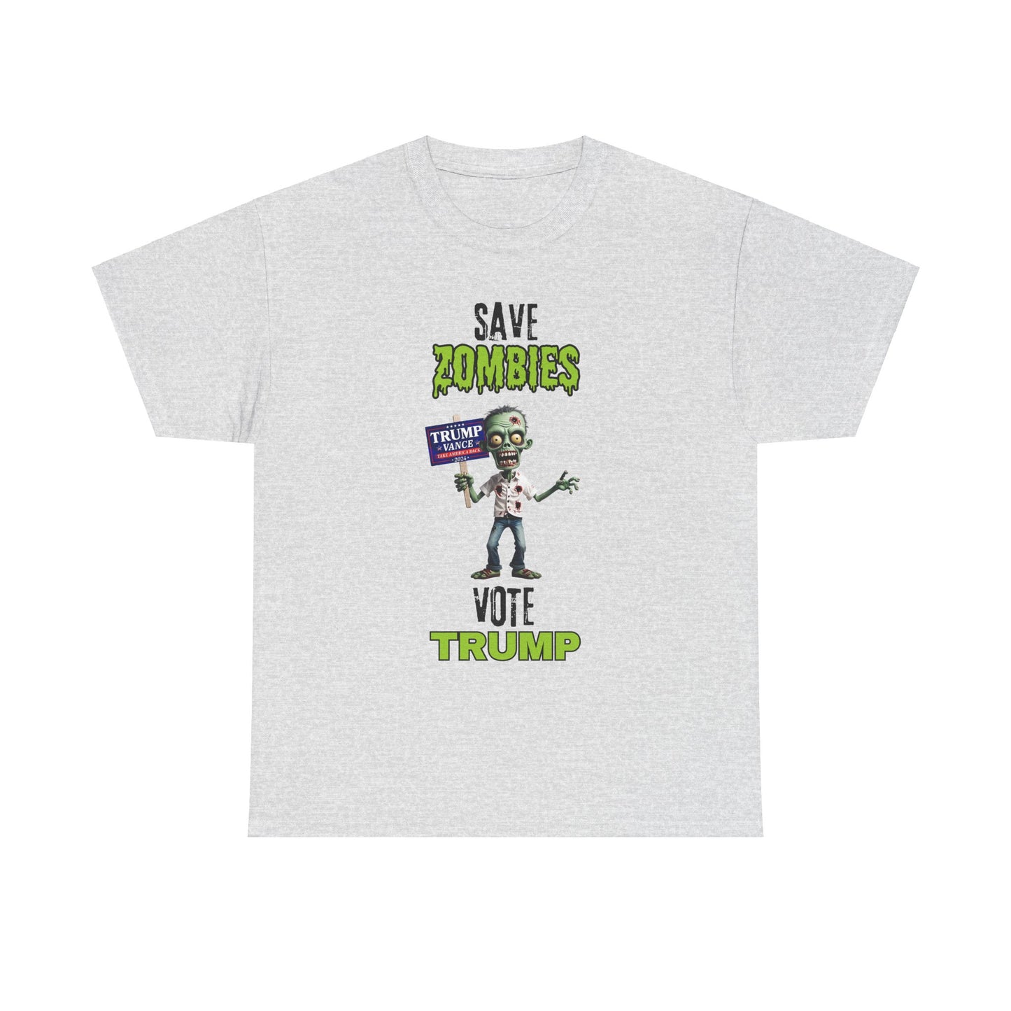 Save Zombies, Vote Trump – Halloween & Election Crossover Zombie Gildan T-Shirt