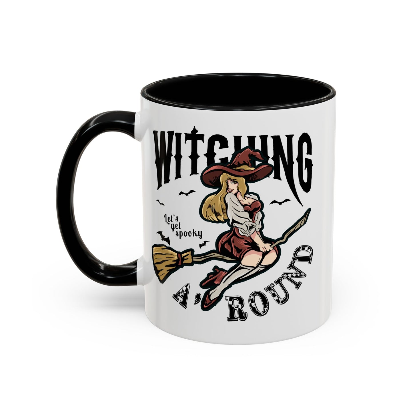 Witching A'Round Halloween Accent Mug | Witch Design Coffee Cup (11, 15oz)