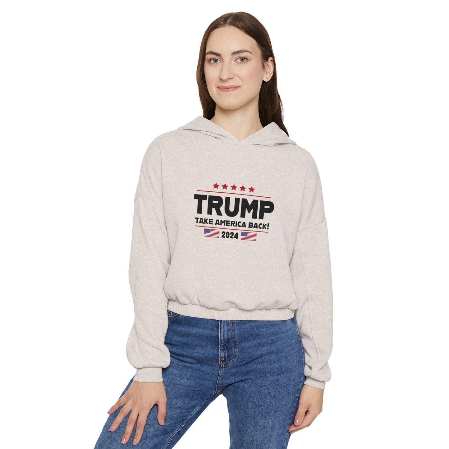 Trump Take America Back Women's Cinched Bottom Hoodie