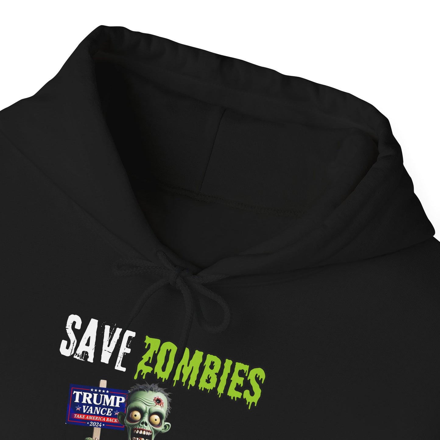 Save Zombies, Vote Trump – Halloween & Election Crossover Gildan Hoodie