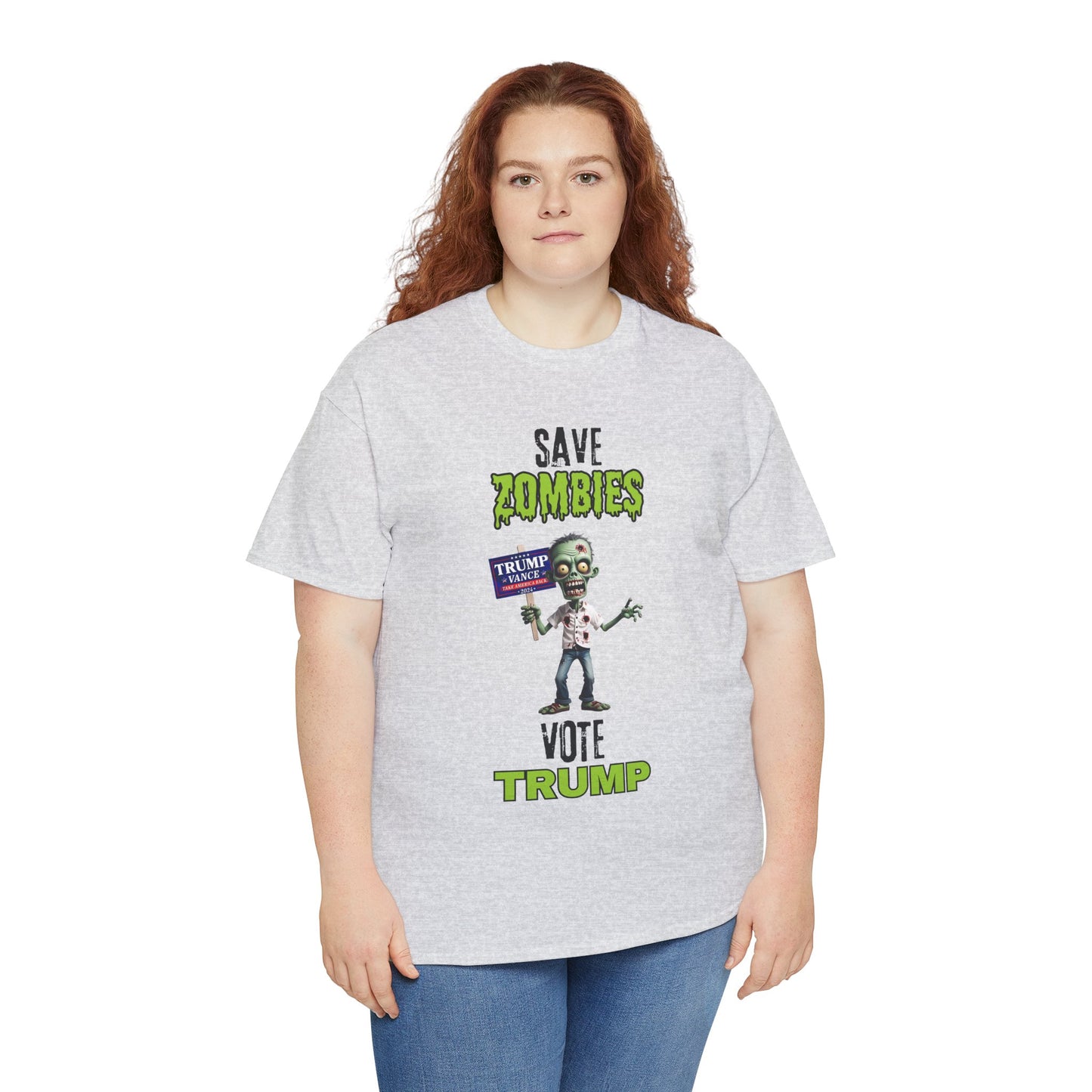 Save Zombies, Vote Trump – Halloween & Election Crossover Zombie Gildan T-Shirt