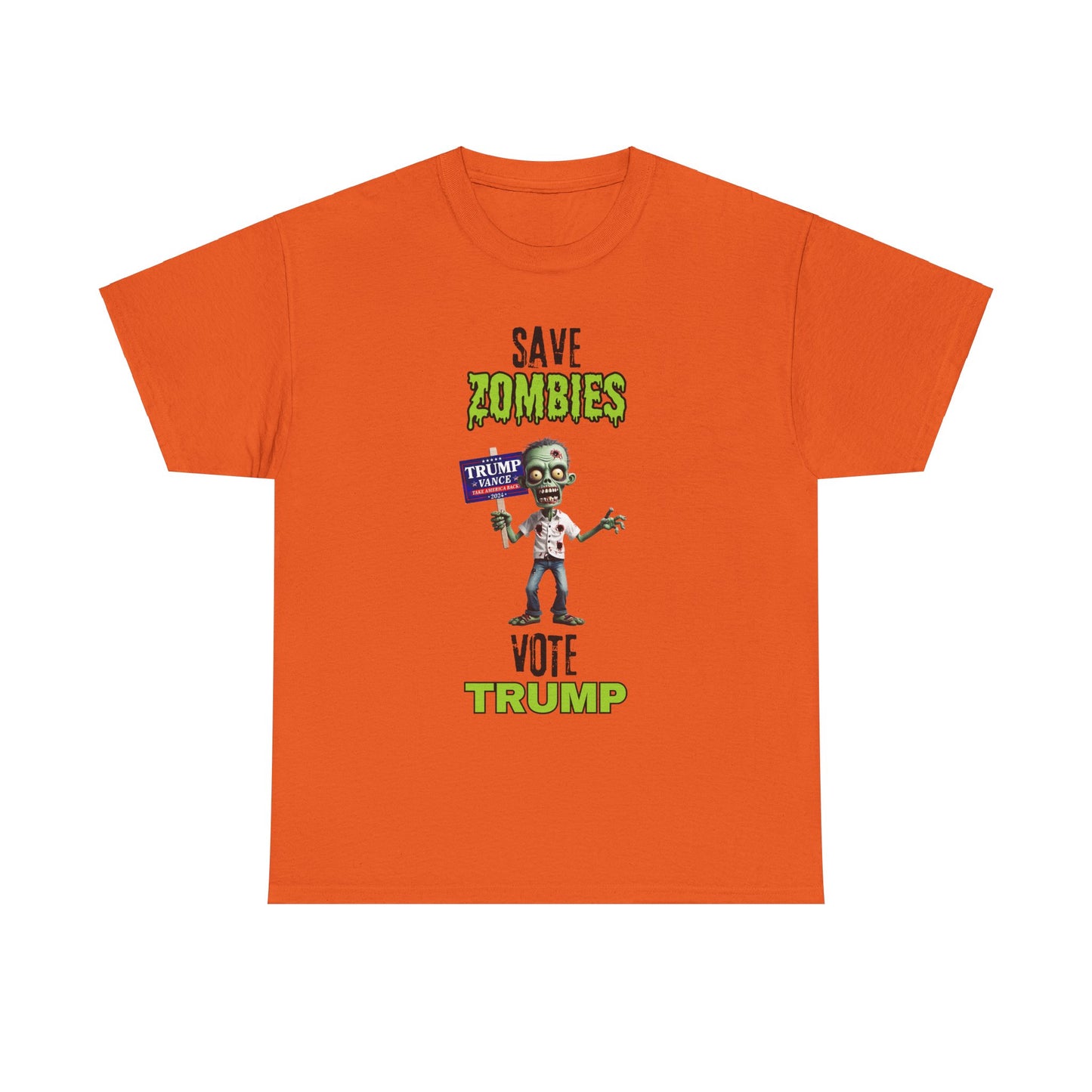 Save Zombies, Vote Trump – Halloween & Election Crossover Zombie Gildan T-Shirt