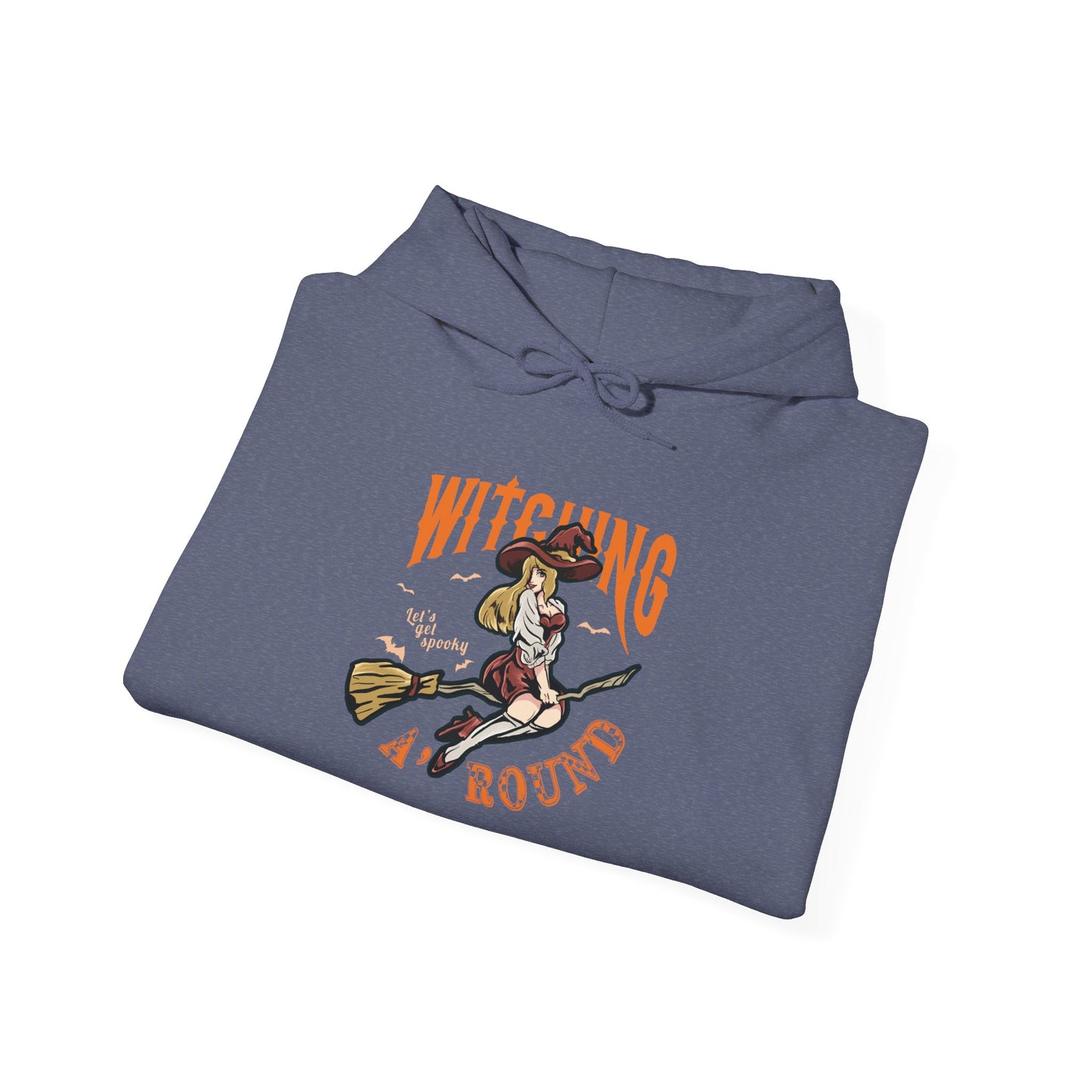 Witching Around Halloween Heavy Blend Hoodie | Witch Graphic Hoodie