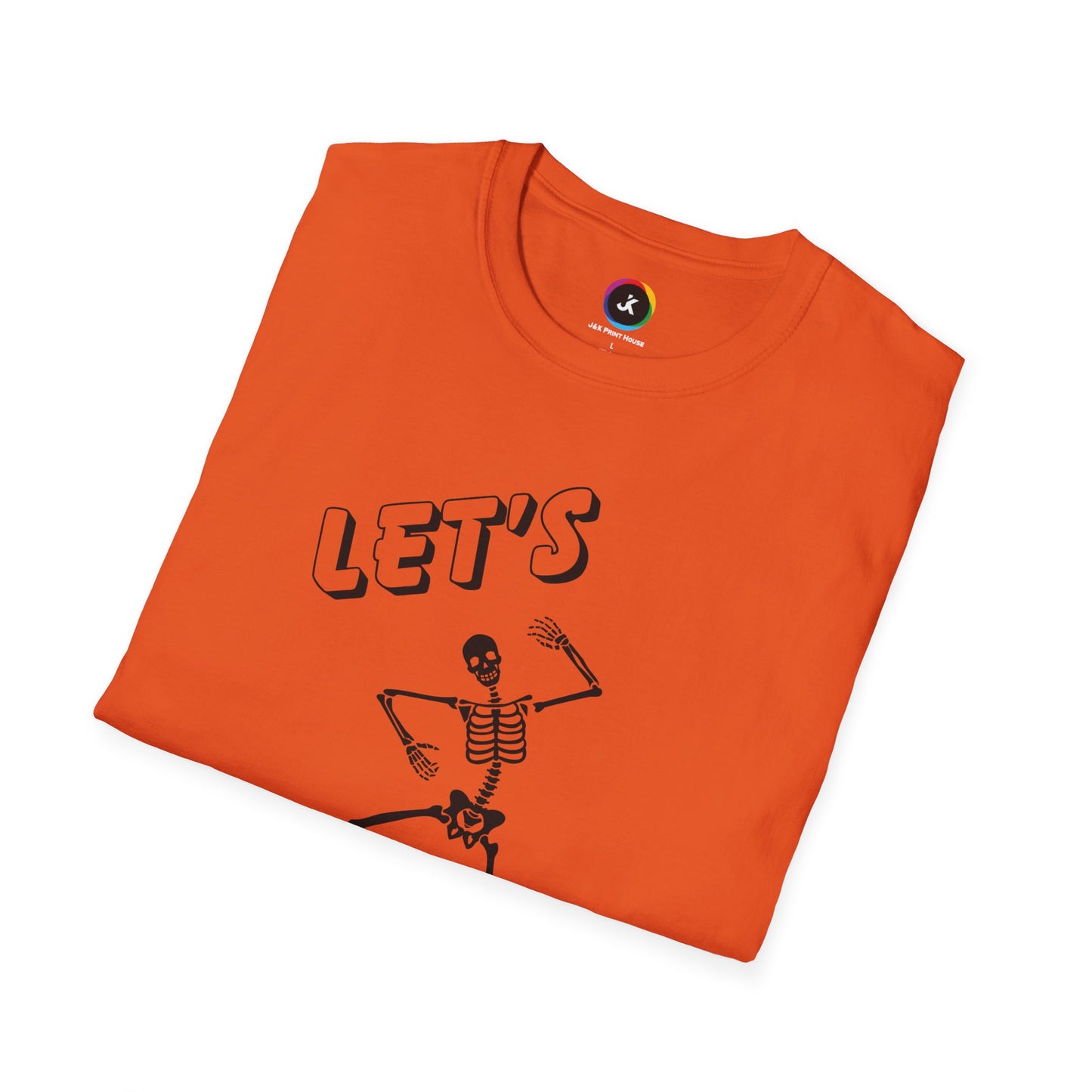 Let's Bone Halloween Skeleton Gildan Softstyle T-Shirt