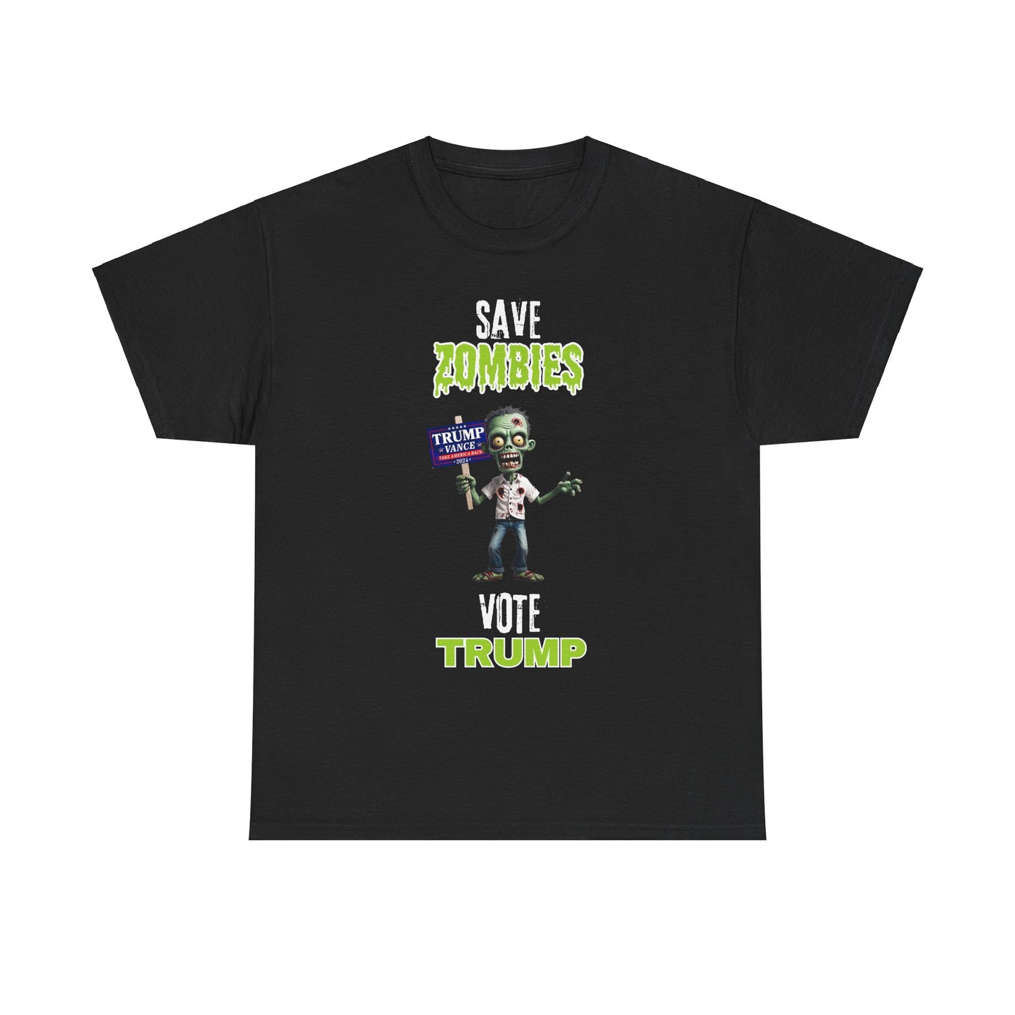 Save Zombies, Vote Trump – Halloween & Election Crossover Zombie Gildan T-Shirt