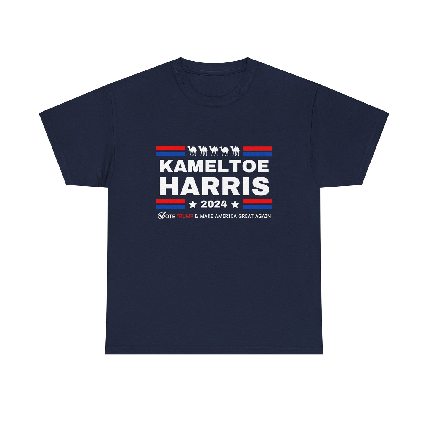 Kameltoe Harris 2024 - Vote Trump - Premium Dark Gildan T Shirt