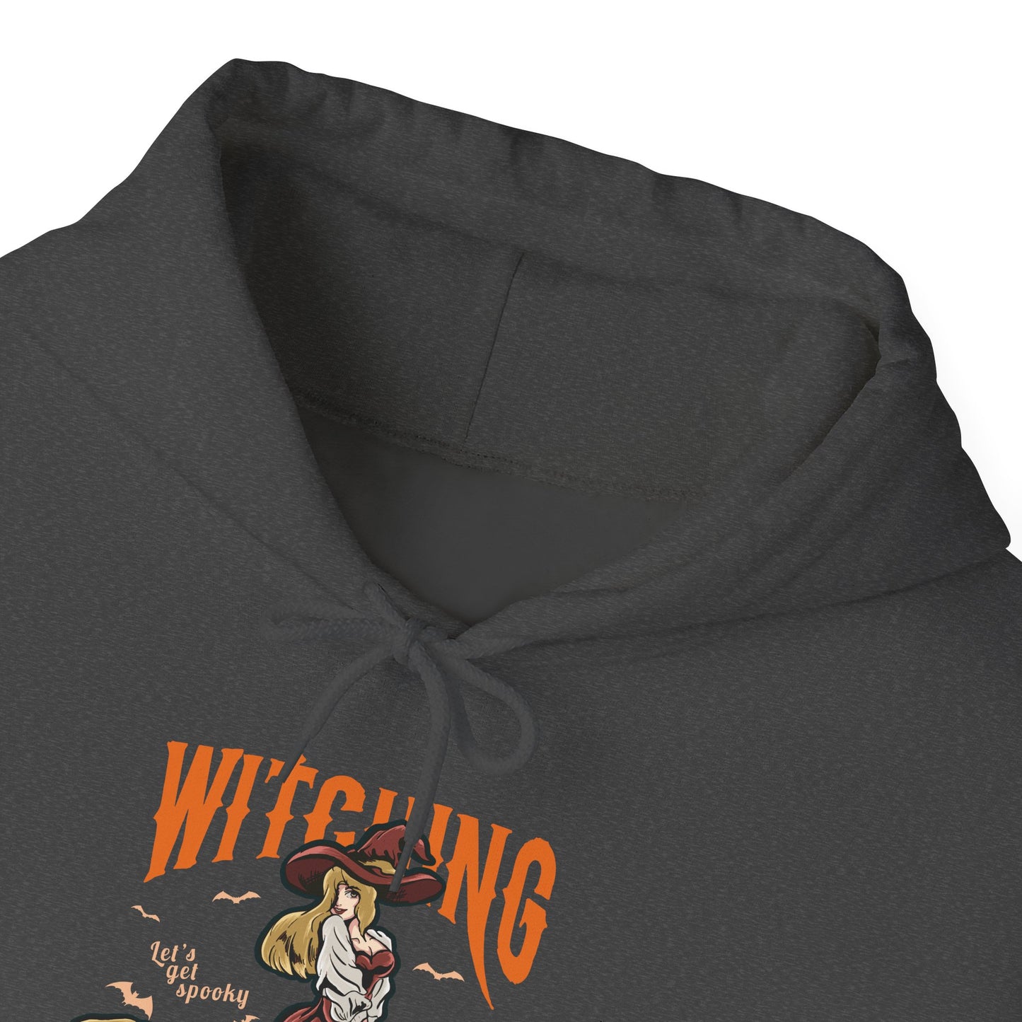 Witching Around Halloween Heavy Blend Hoodie | Witch Graphic Hoodie