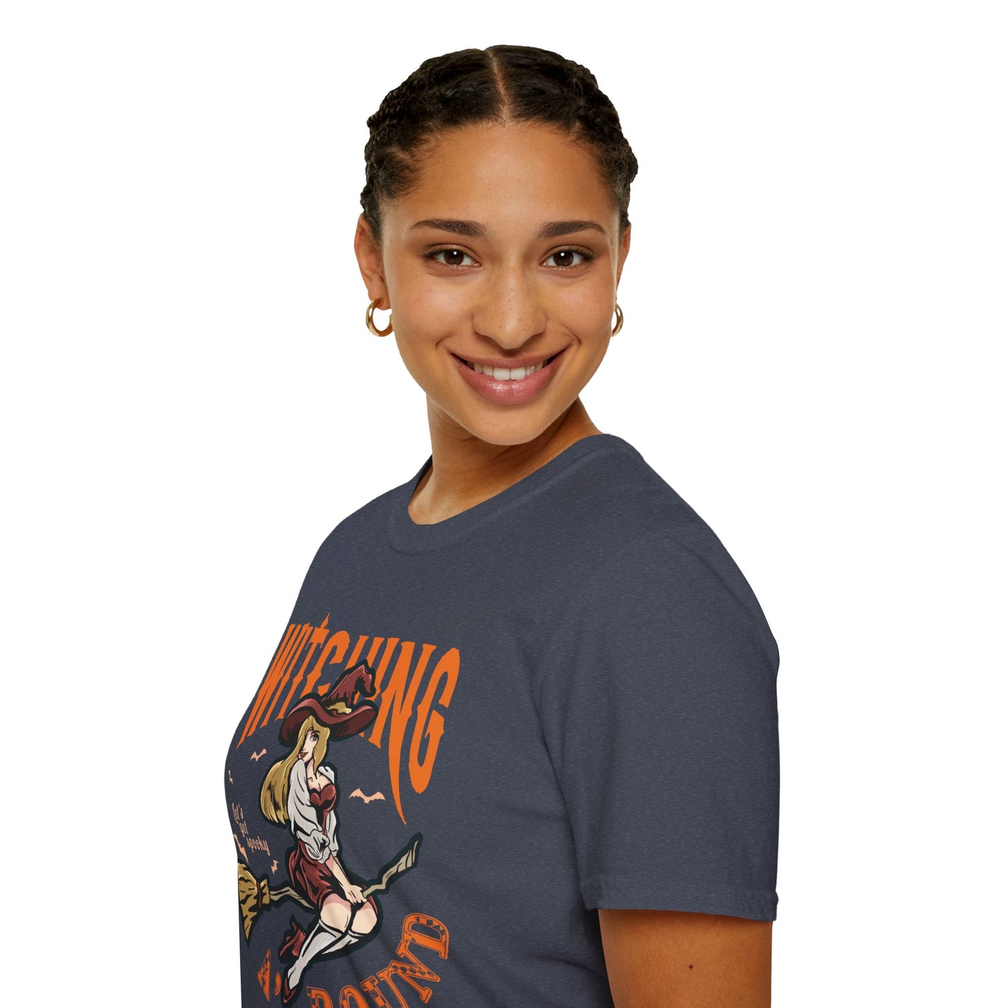 Witching Around Halloween Gildan Softstyle T-shirt | Witch Graphic Tee