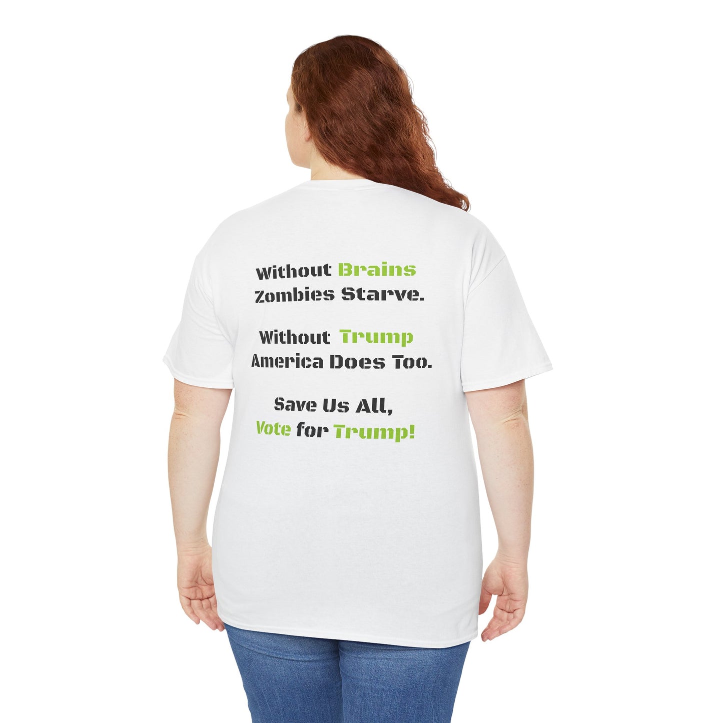 Save Zombies, Vote Trump – Halloween & Election Crossover Zombie Gildan T-Shirt