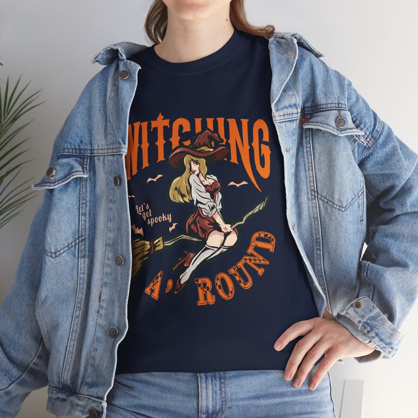 Witching Around Halloween Gildan T-Shirt | Witch Graphic Tee