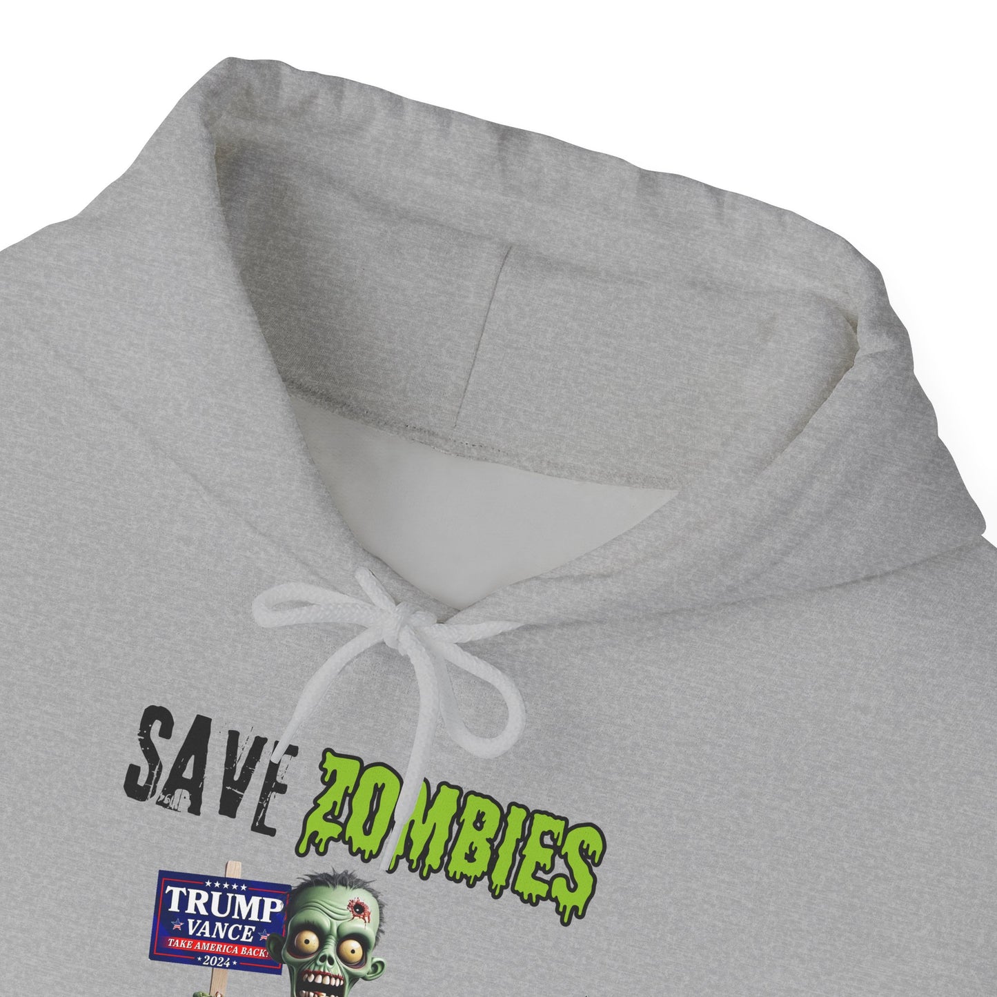 Save Zombies, Vote Trump – Halloween & Election Crossover Gildan Hoodie