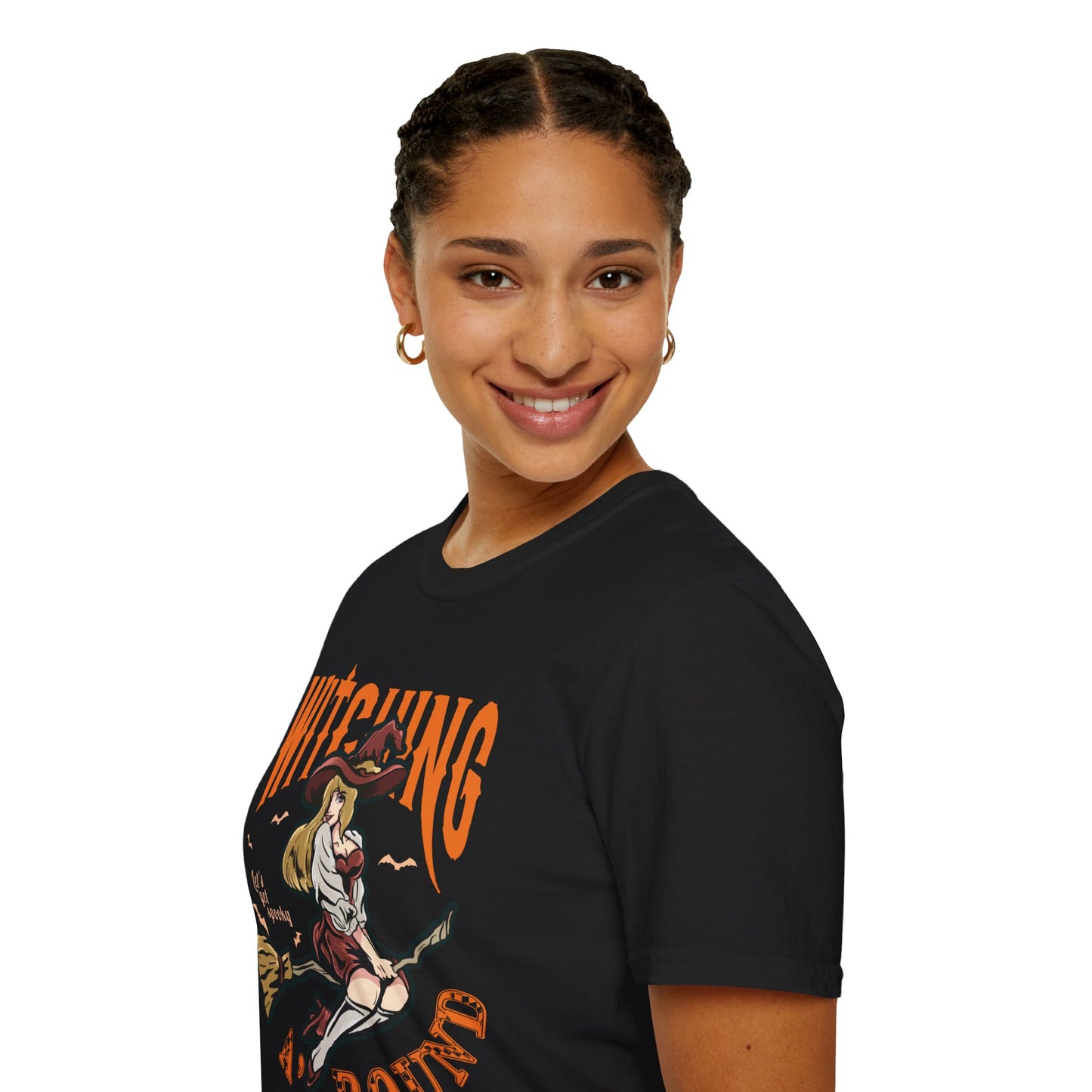 Witching Around Halloween Gildan Softstyle T-shirt | Witch Graphic Tee
