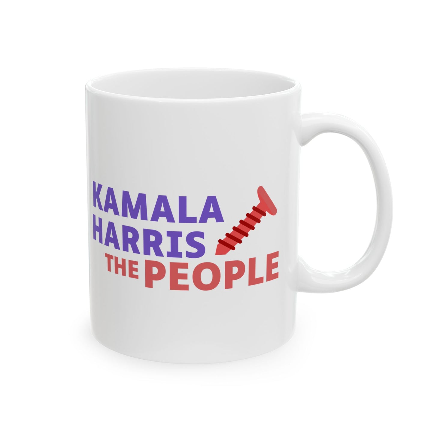 Kamala Harris "Screwing the People" Ceramic Coffee Mug – 11oz & 15oz