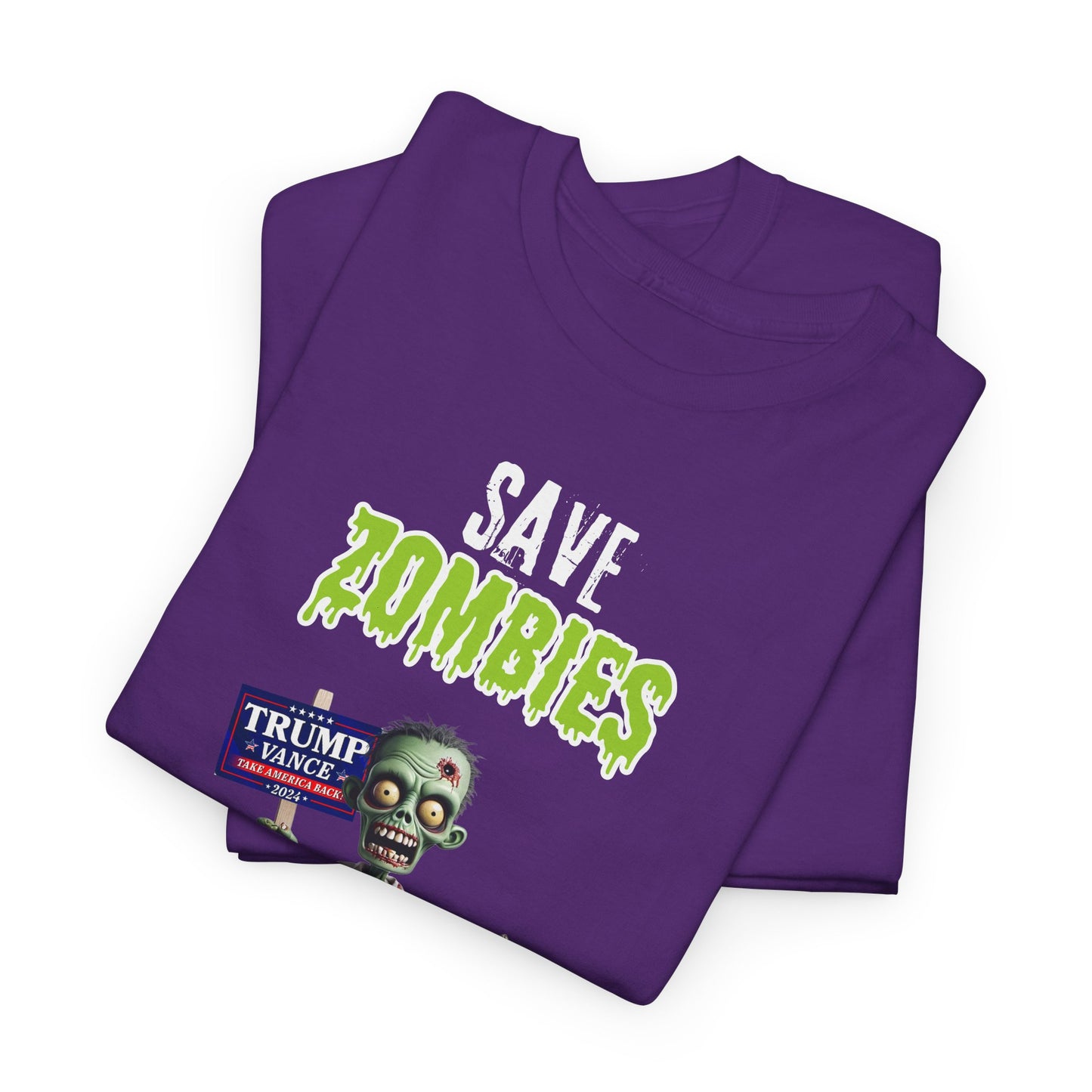 Save Zombies, Vote Trump – Halloween & Election Crossover Zombie Gildan T-Shirt