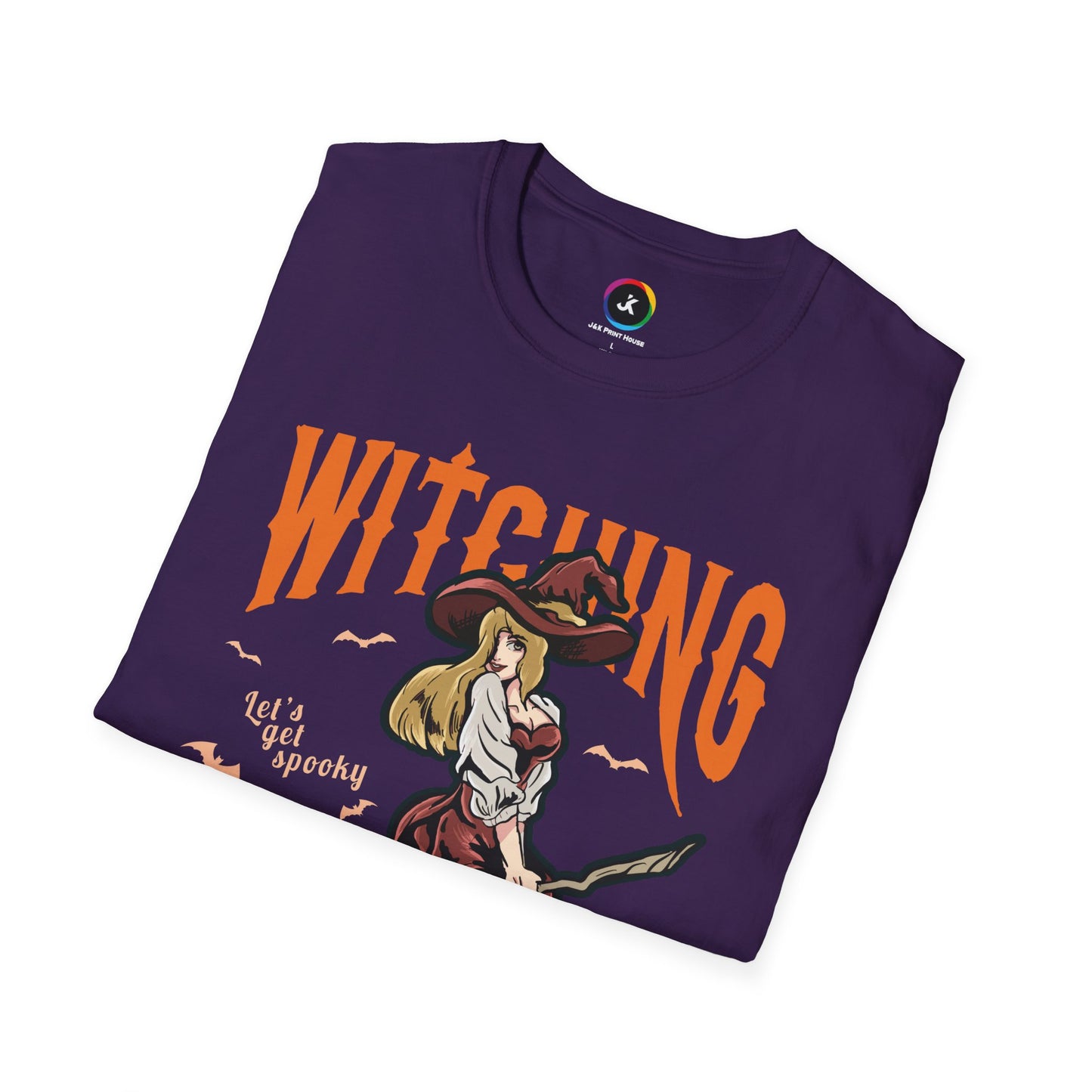Witching Around Halloween Gildan Softstyle T-shirt | Witch Graphic Tee