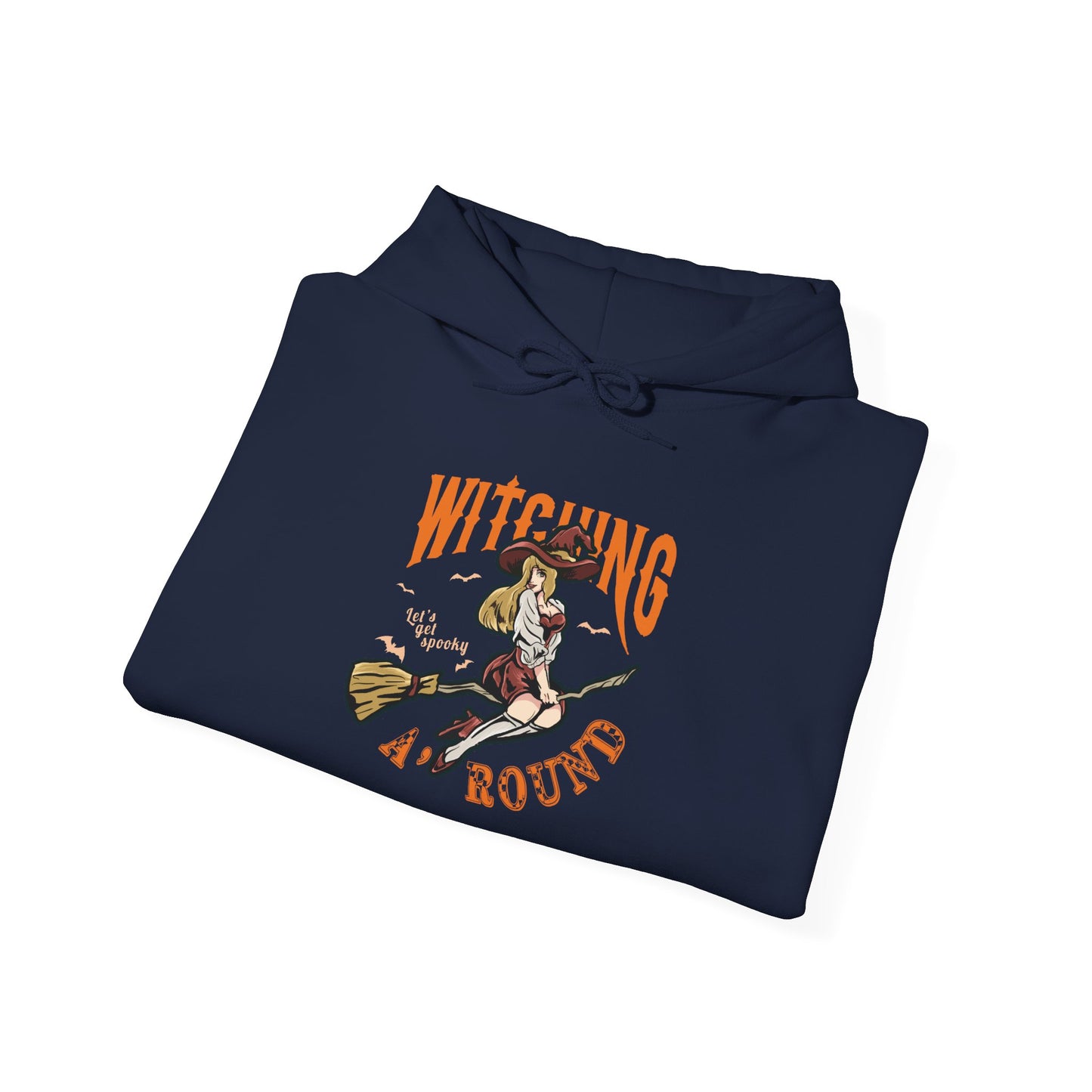 Witching Around Halloween Heavy Blend Hoodie | Witch Graphic Hoodie