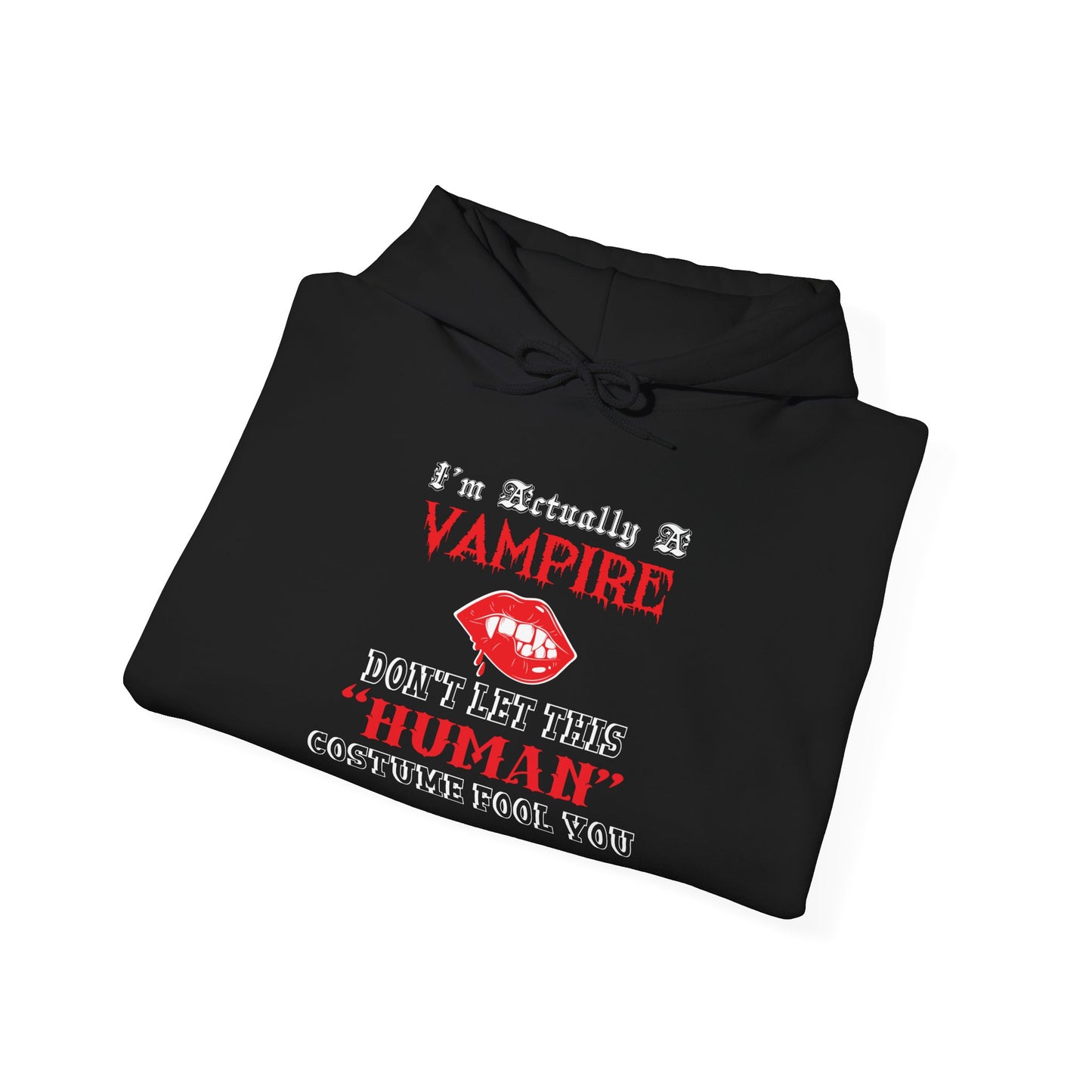 I'm Actually a Vampire Halloween Gildan Hoodie | Funny Vampire Costume Sweatshirt