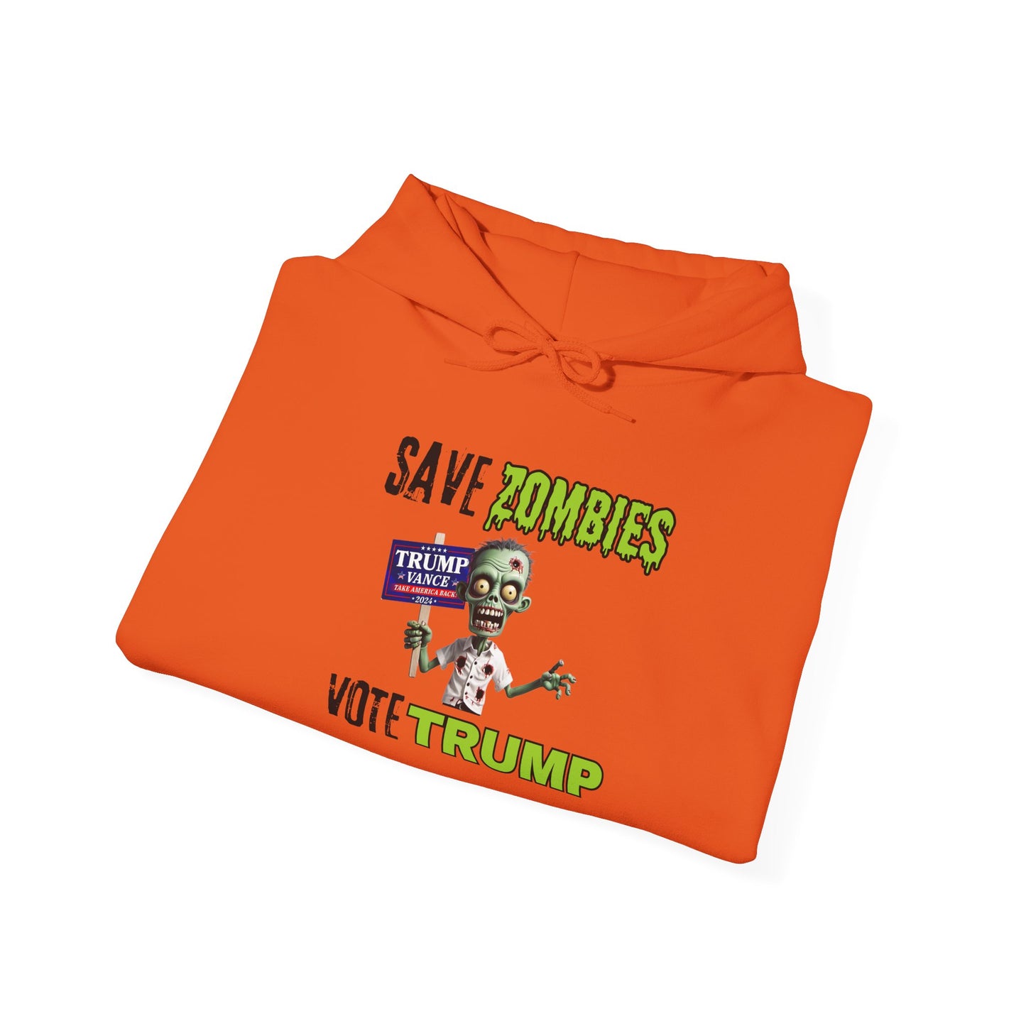 Save Zombies, Vote Trump – Halloween & Election Crossover Gildan Hoodie