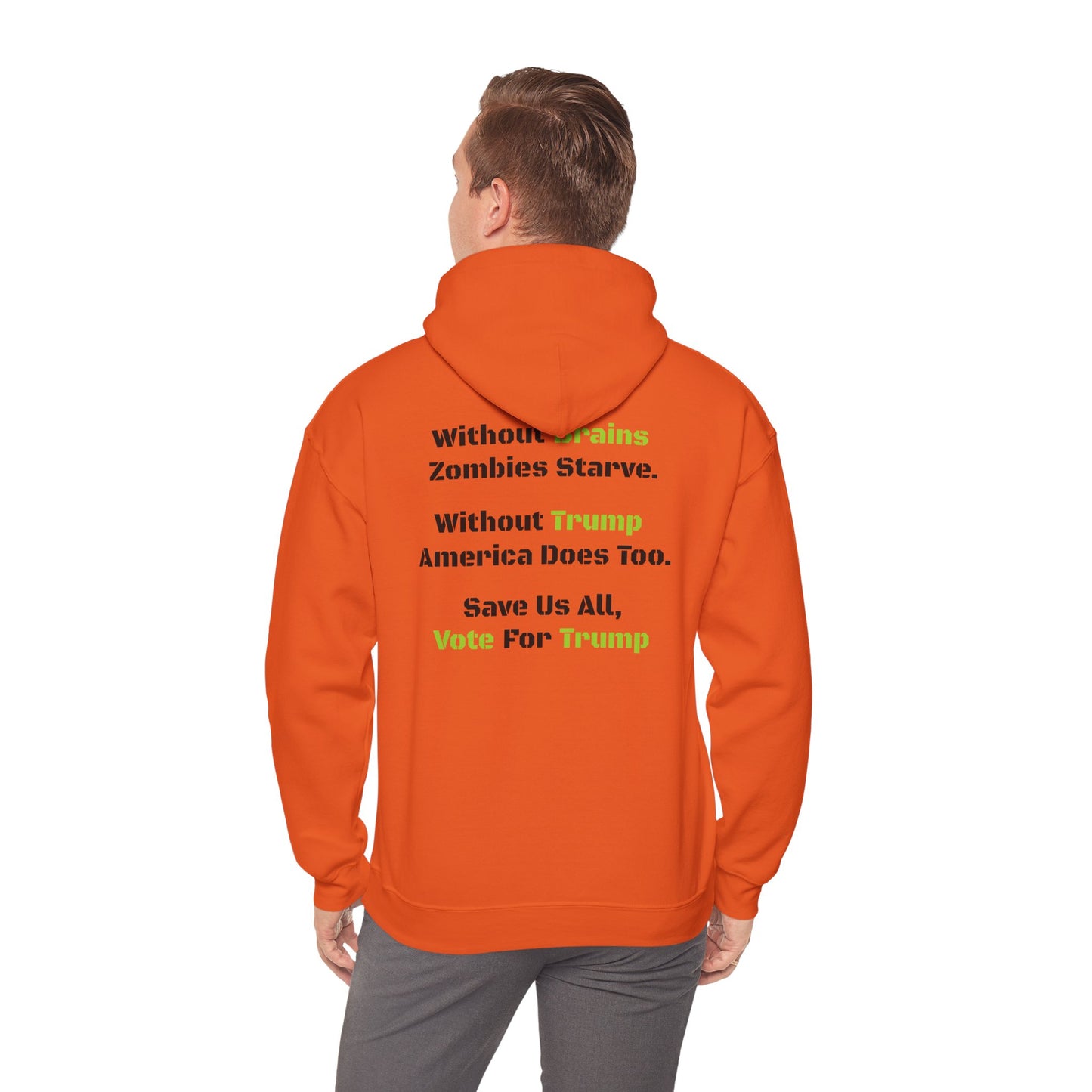 Save Zombies, Vote Trump – Halloween & Election Crossover Gildan Hoodie