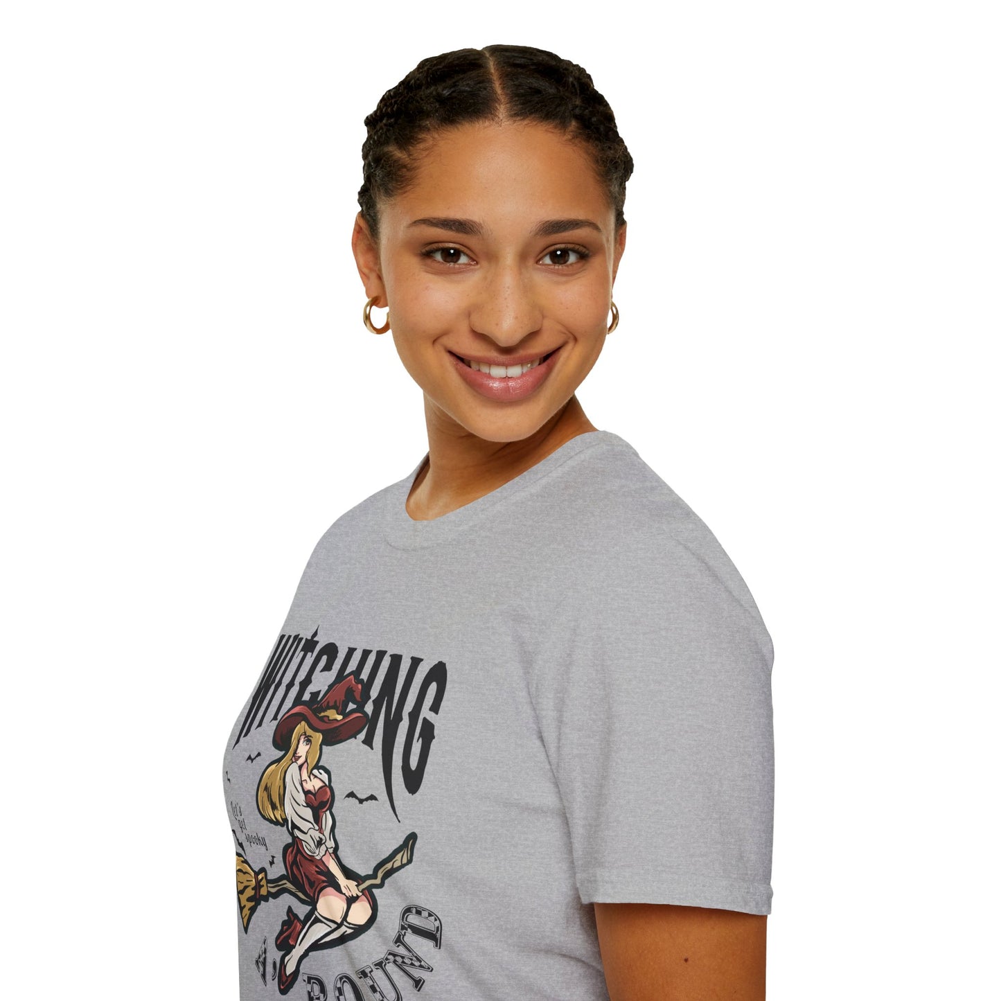 Witching Around Halloween Gildan Softstyle T-shirt | Witch Graphic Tee