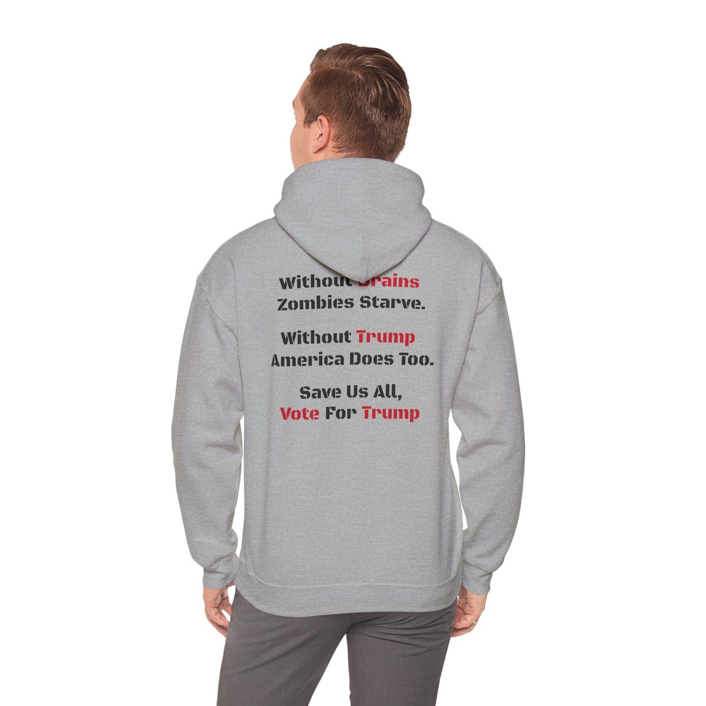 Save Zombies, Vote Trump – Halloween & Election Crossover Gildan Hoodie