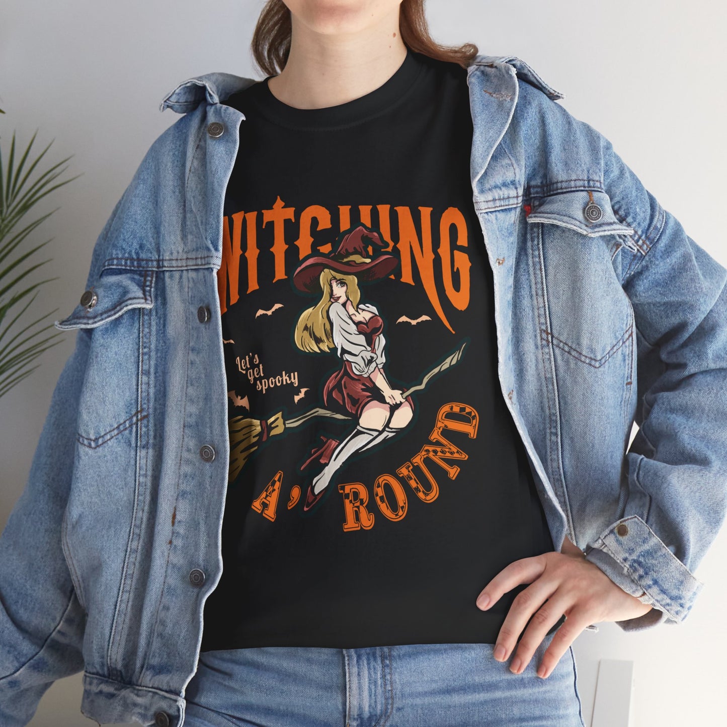 Witching Around Halloween Gildan T-Shirt | Witch Graphic Tee