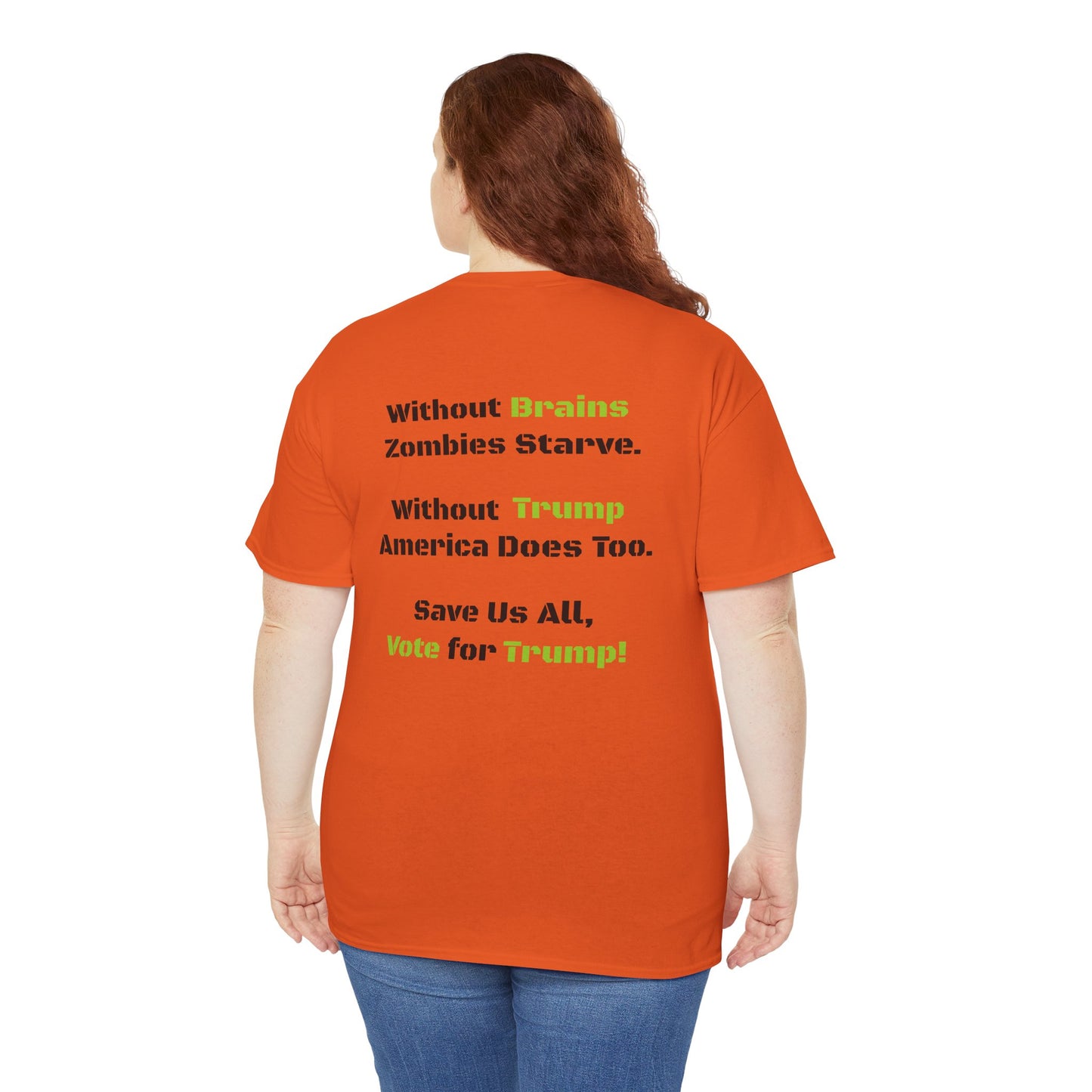 Save Zombies, Vote Trump – Halloween & Election Crossover Zombie Gildan T-Shirt