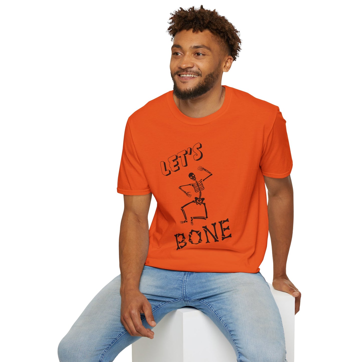 Let's Bone Halloween Skeleton Gildan Softstyle T-Shirt