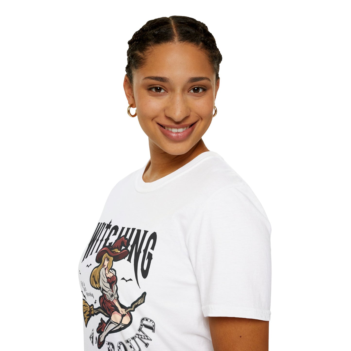 Witching Around Halloween Gildan Softstyle T-shirt | Witch Graphic Tee