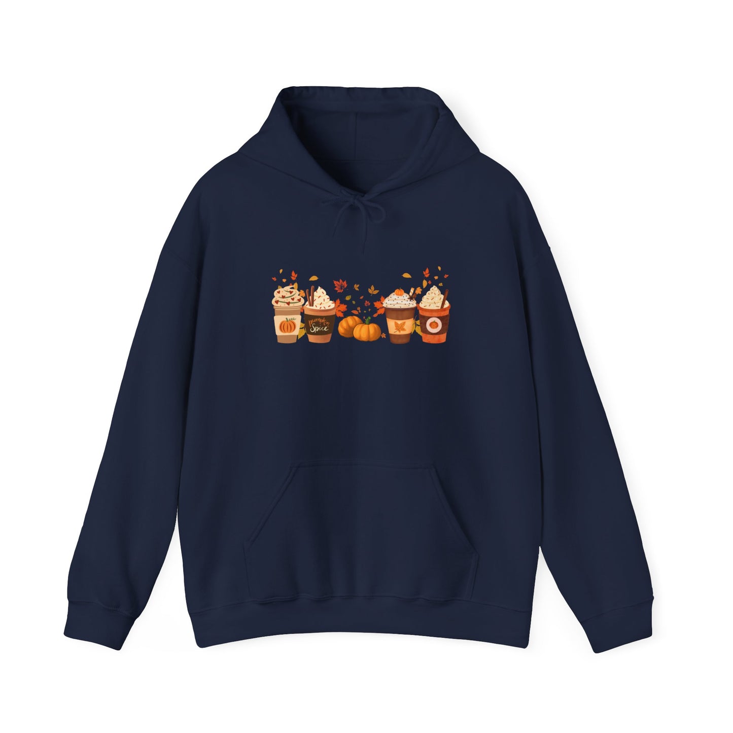 Fall Pumpkin Spice Latte Design Gildan Hoodie