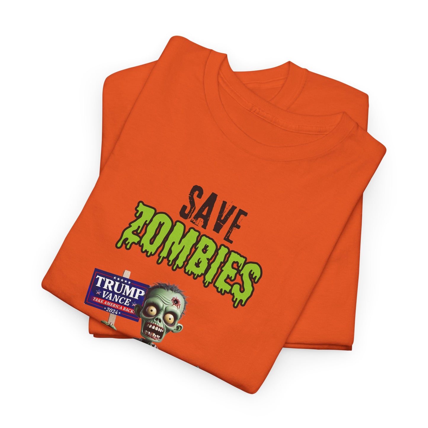 Save Zombies, Vote Trump – Halloween & Election Crossover Zombie Gildan T-Shirt