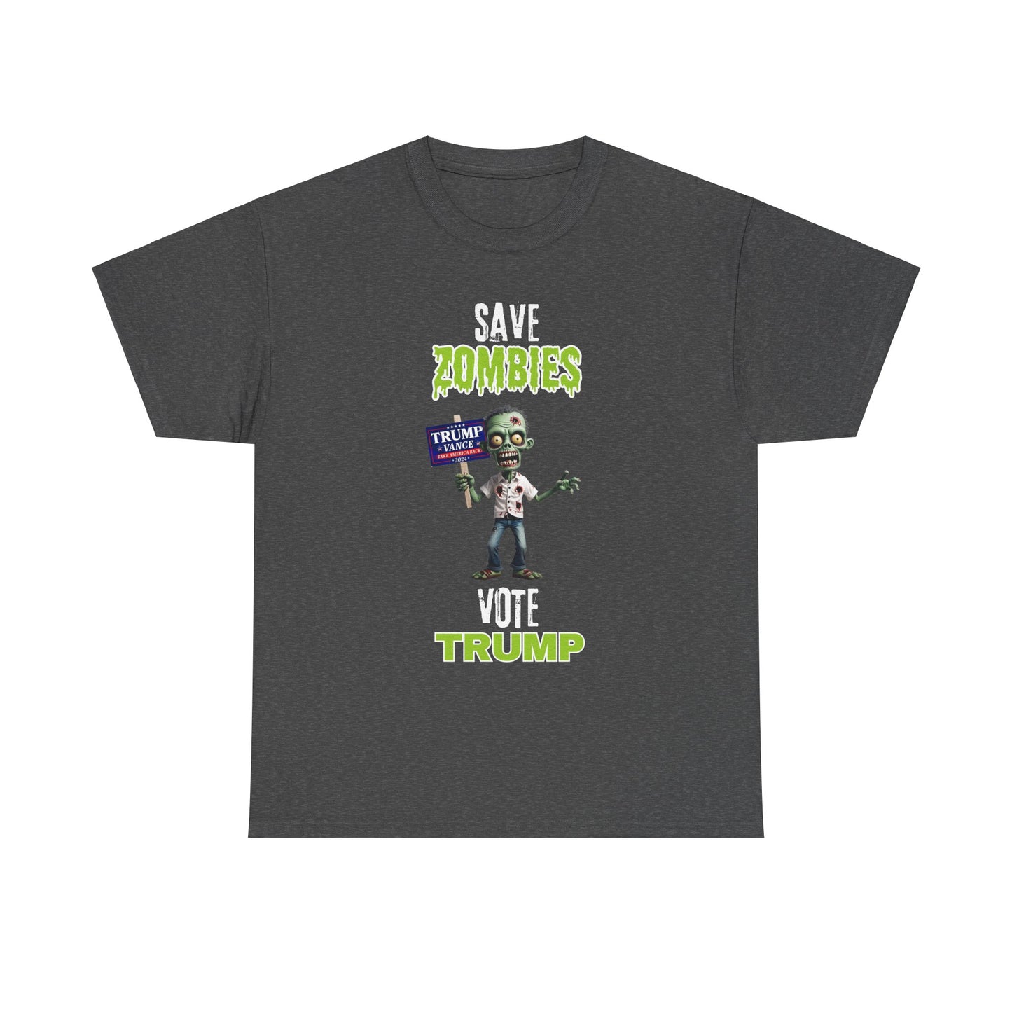 Save Zombies, Vote Trump – Halloween & Election Crossover Zombie Gildan T-Shirt