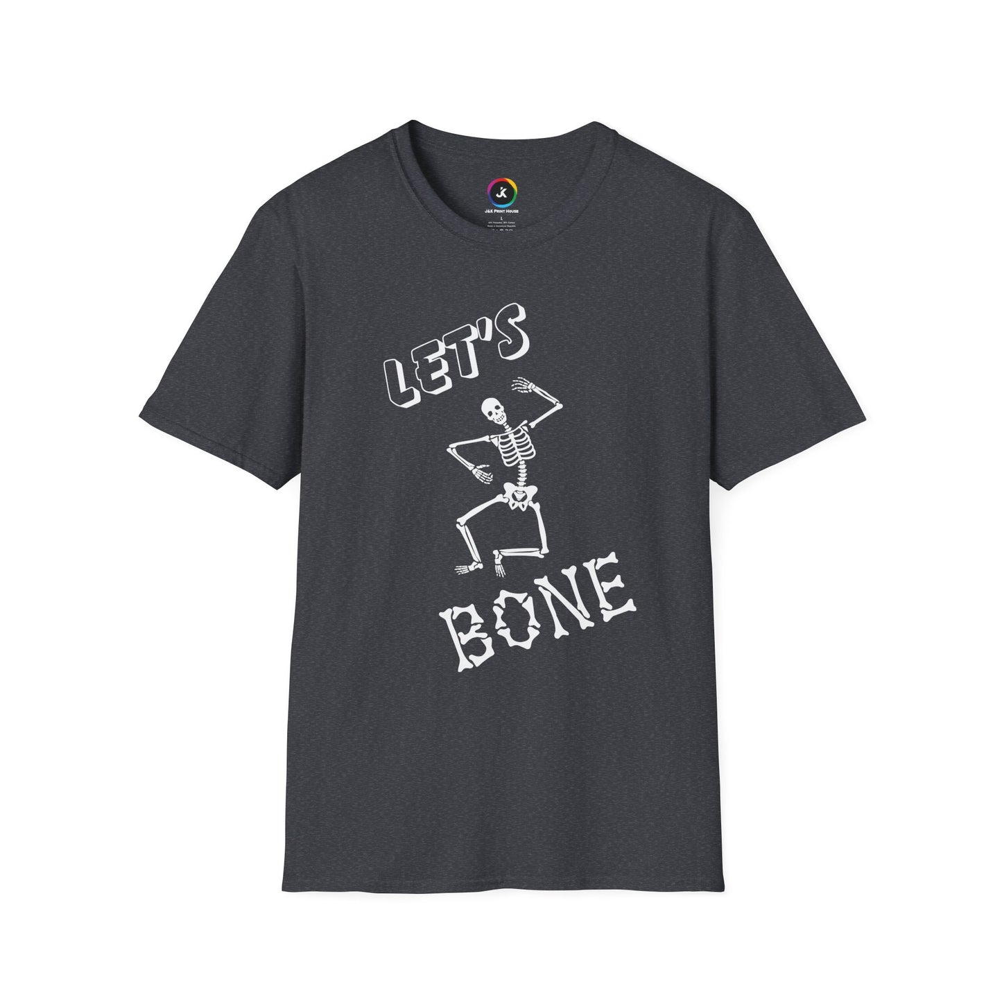 Let's Bone Halloween Skeleton Gildan Softstyle T-Shirt