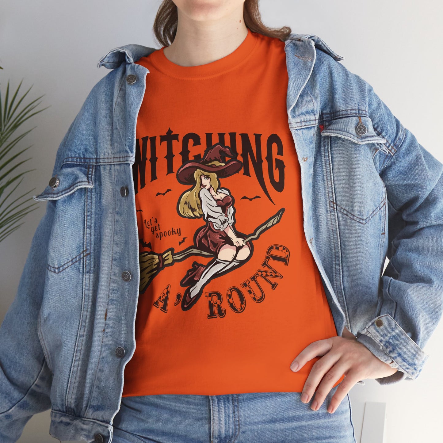 Witching Around Halloween Gildan T-Shirt | Witch Graphic Tee