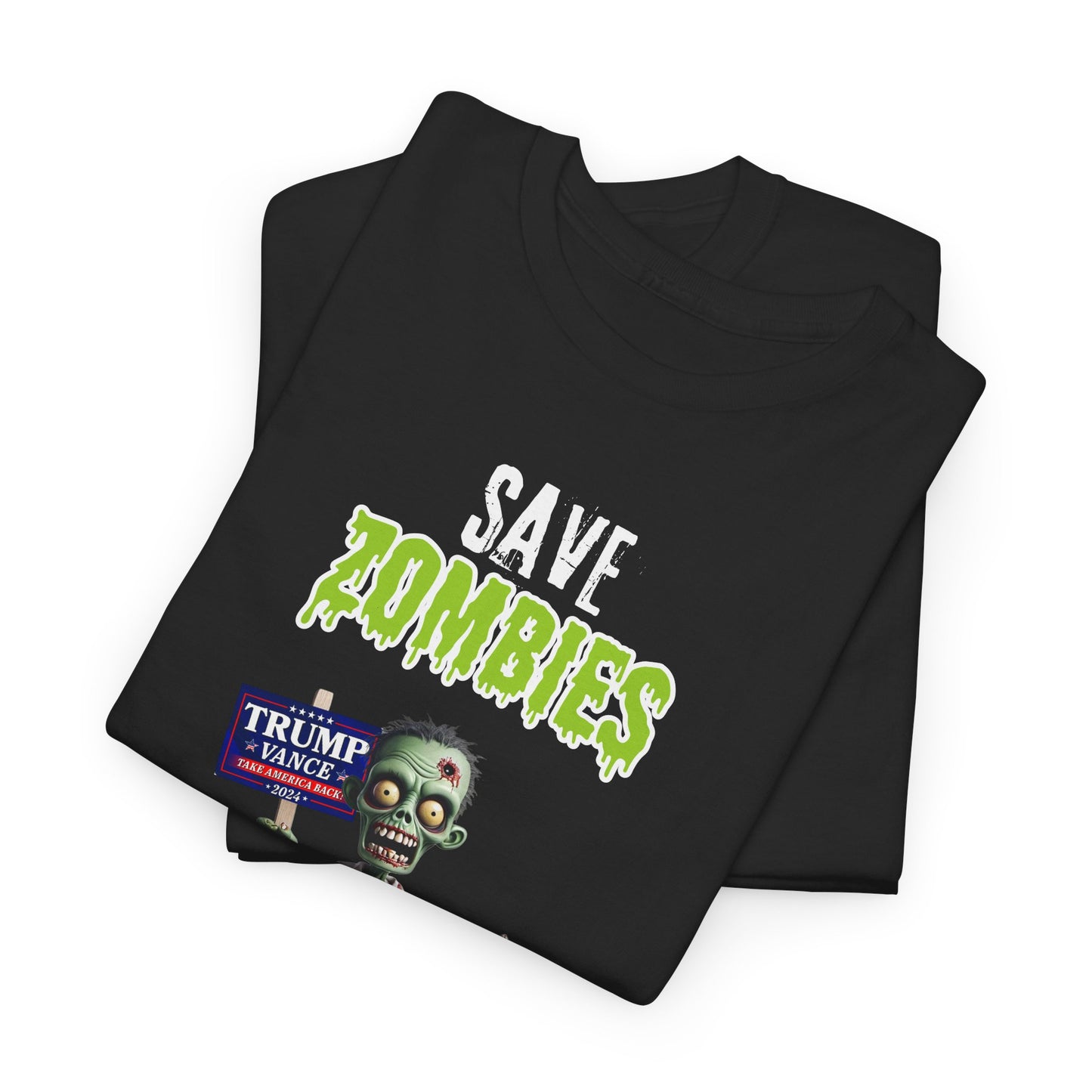 Save Zombies, Vote Trump – Halloween & Election Crossover Zombie Gildan T-Shirt
