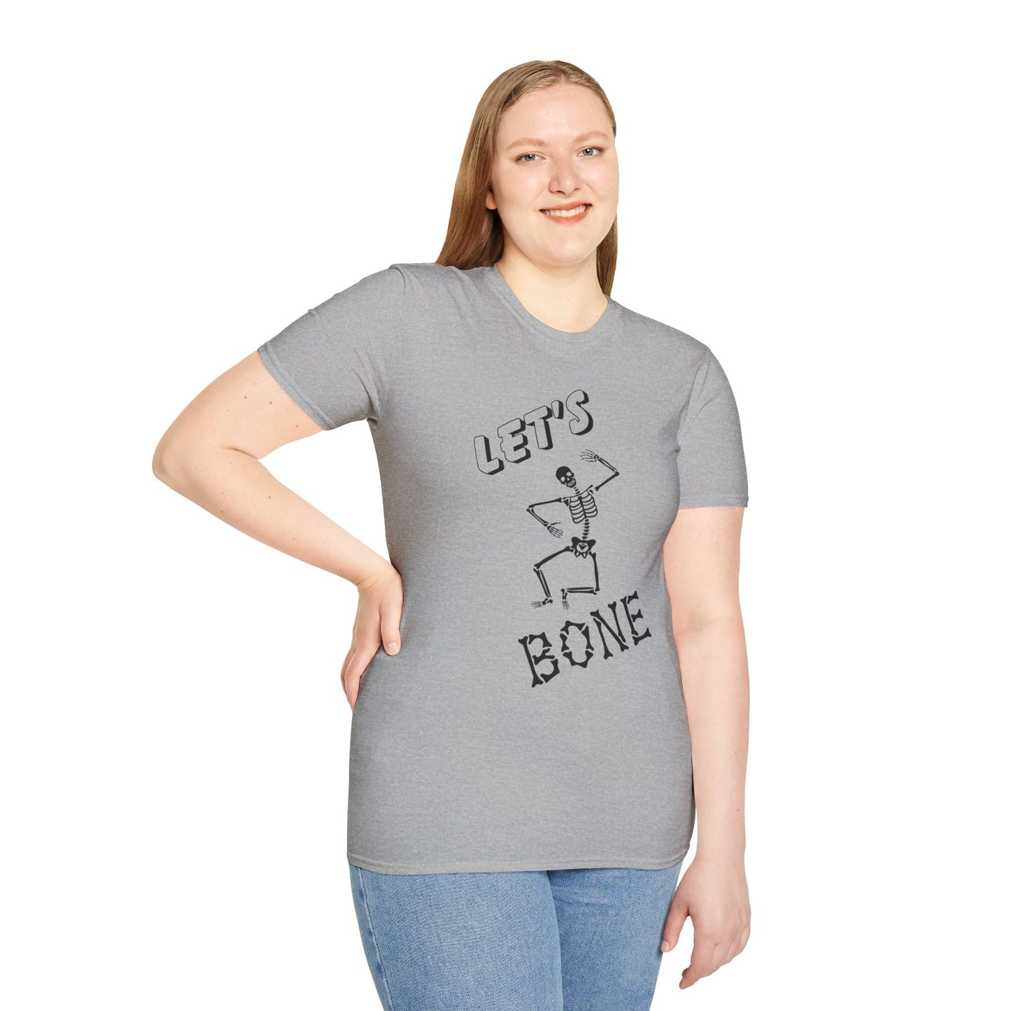 Let's Bone Halloween Skeleton Gildan Softstyle T-Shirt