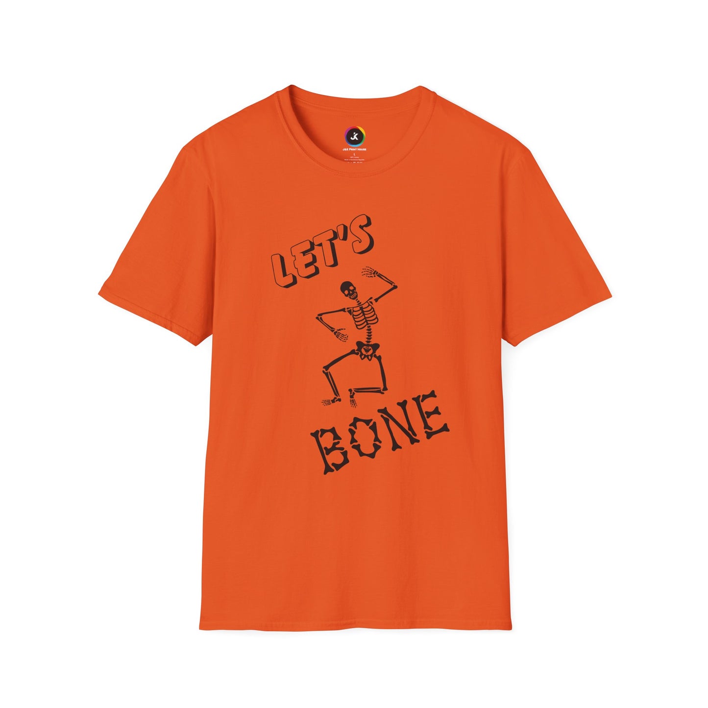 Let's Bone Halloween Skeleton Gildan Softstyle T-Shirt