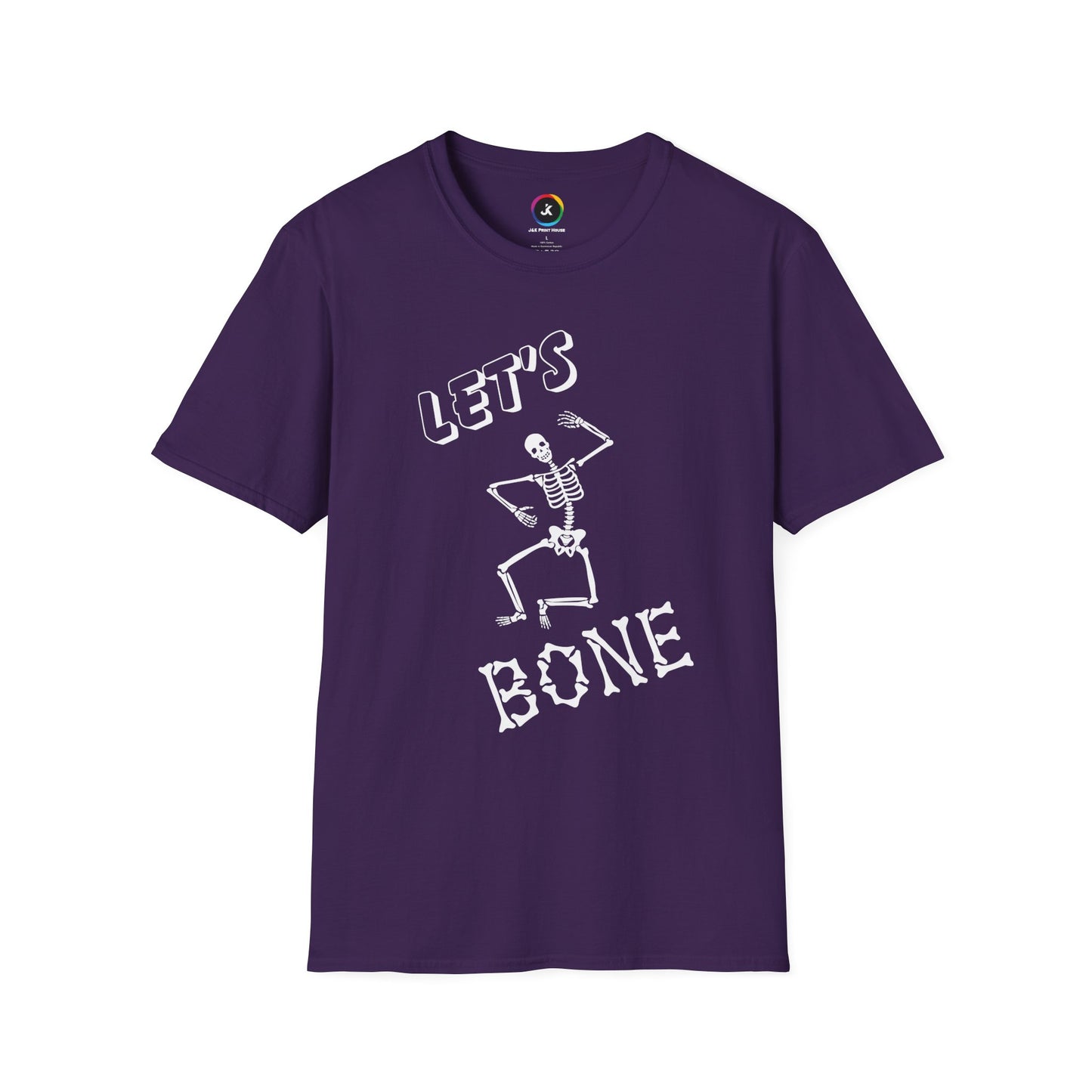 Let's Bone Halloween Skeleton Gildan Softstyle T-Shirt