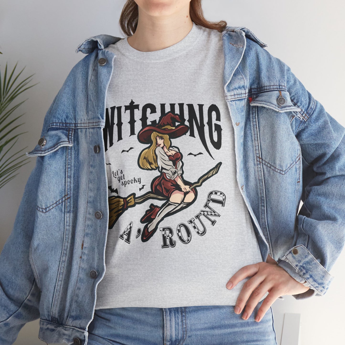 Witching Around Halloween Gildan T-Shirt | Witch Graphic Tee